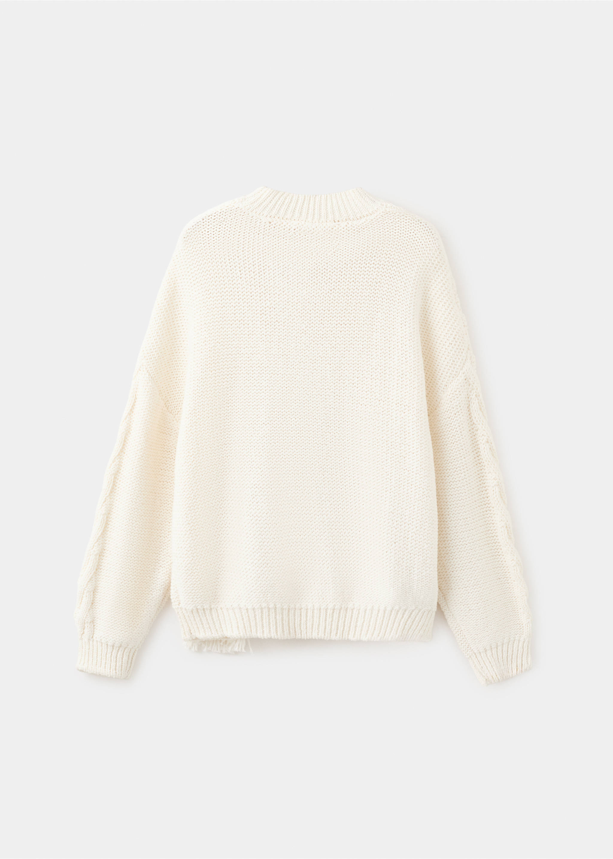 Jersey punto espiga - Reverso del artículo, Blanco roto. Ref: 27064421-00.