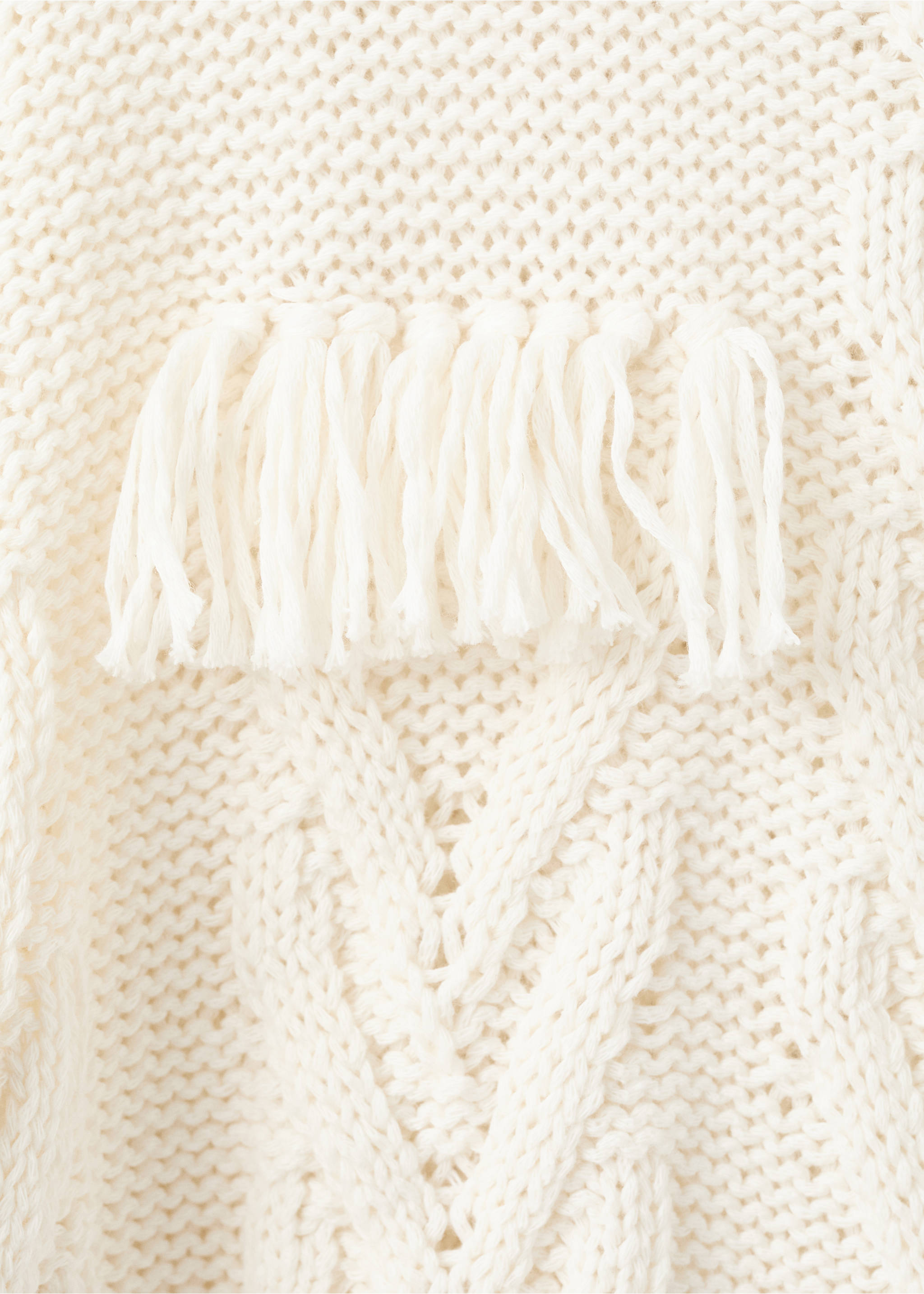 Herringbone knit sweater - Details of the article 8, Off White. Ref: 27064421-00.
