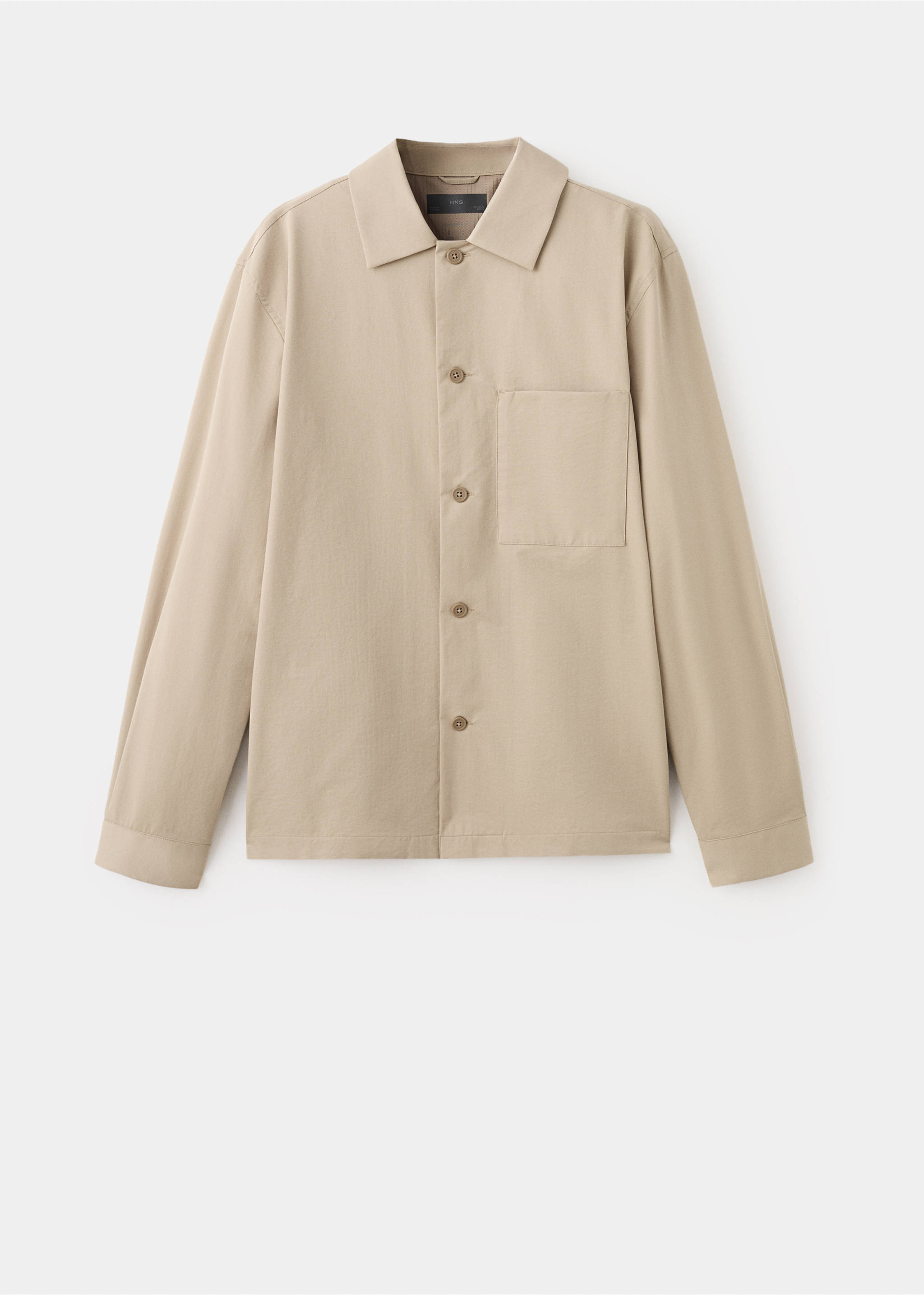 Верхняя рубашка non-iron с карманом - Изделие без модели, Бежевый. Ref: 27064422-00.