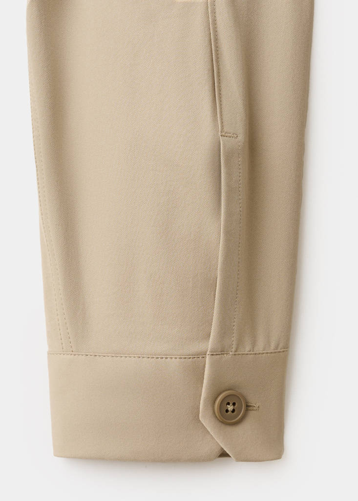 Non-iron overshirt pocket — Beige