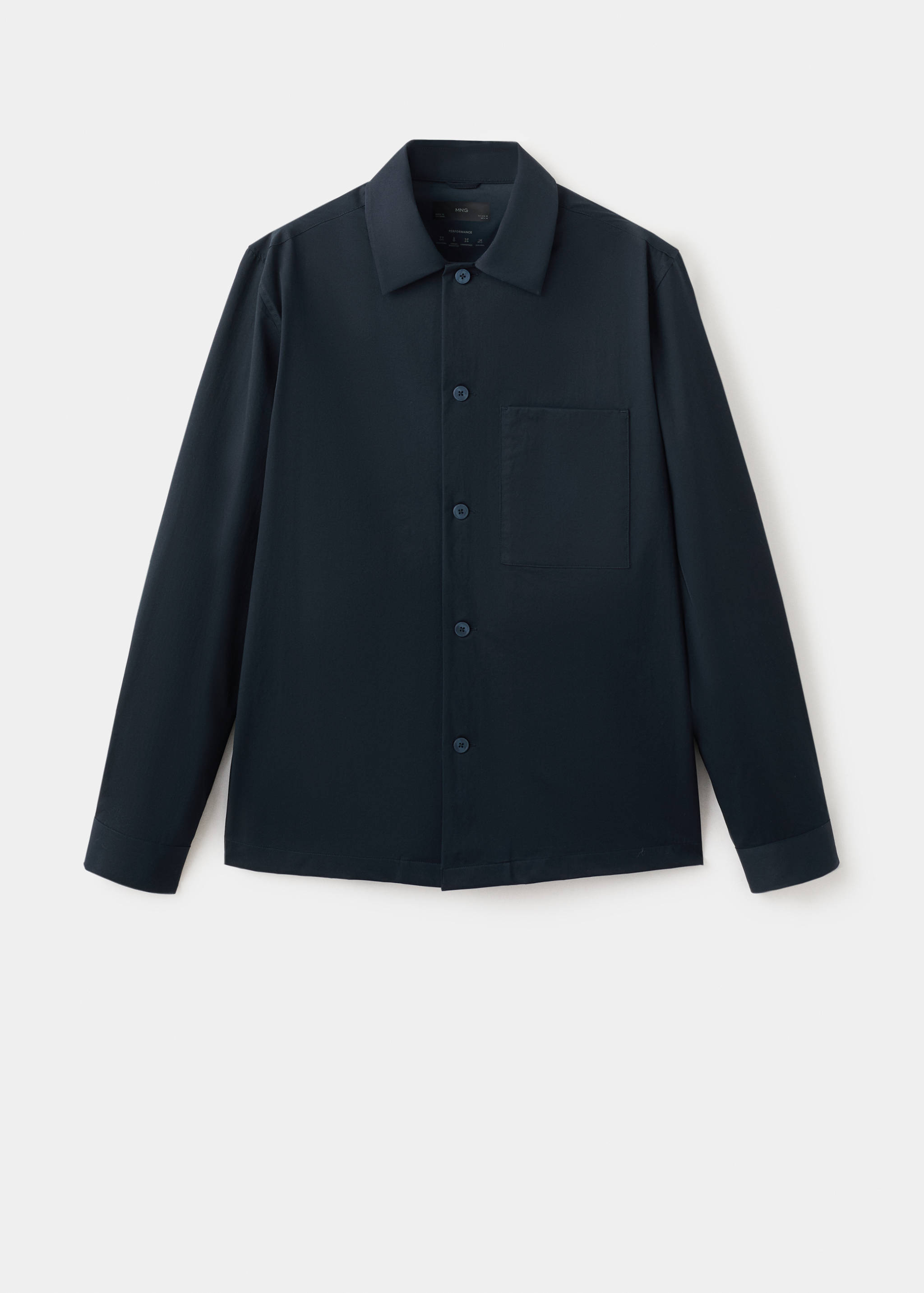 Non-iron overshirt pocket - Article without model