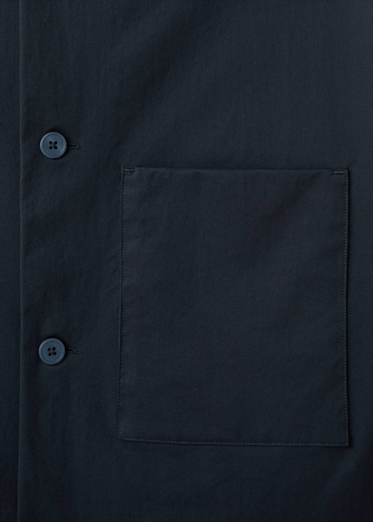 Non-iron overshirt pocket — Navy