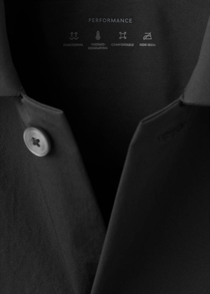 Non-iron overshirt pocket — Dark Heather Grey