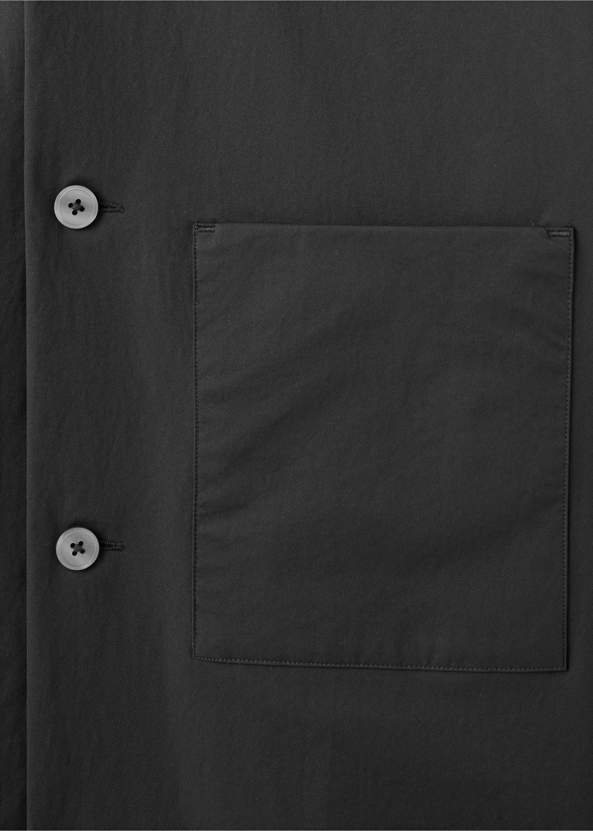 Overshirt non-iron cu buzunar - Detaliu al articolului 0, Gri închis. Ref: 27064422-00.