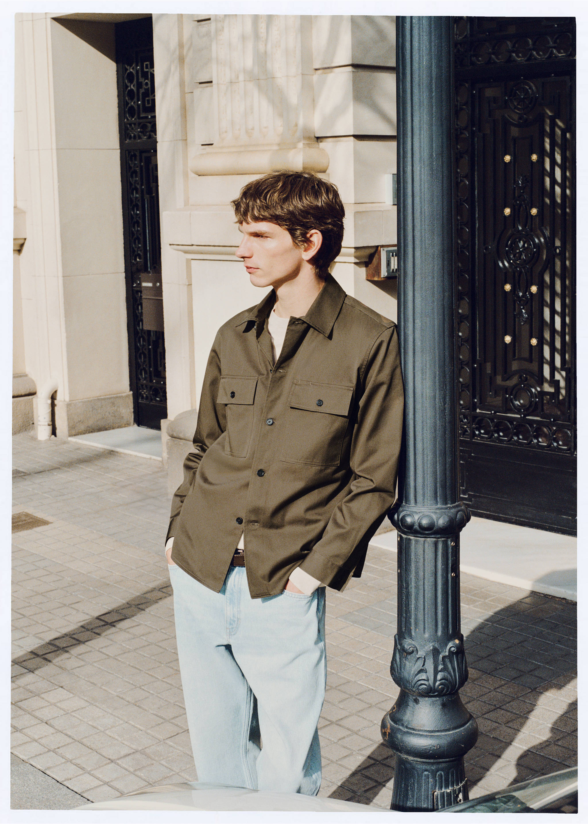 Surchemise 100 % coton poches - Détail de l'article 5, Marron. Ref: 27064423-00.