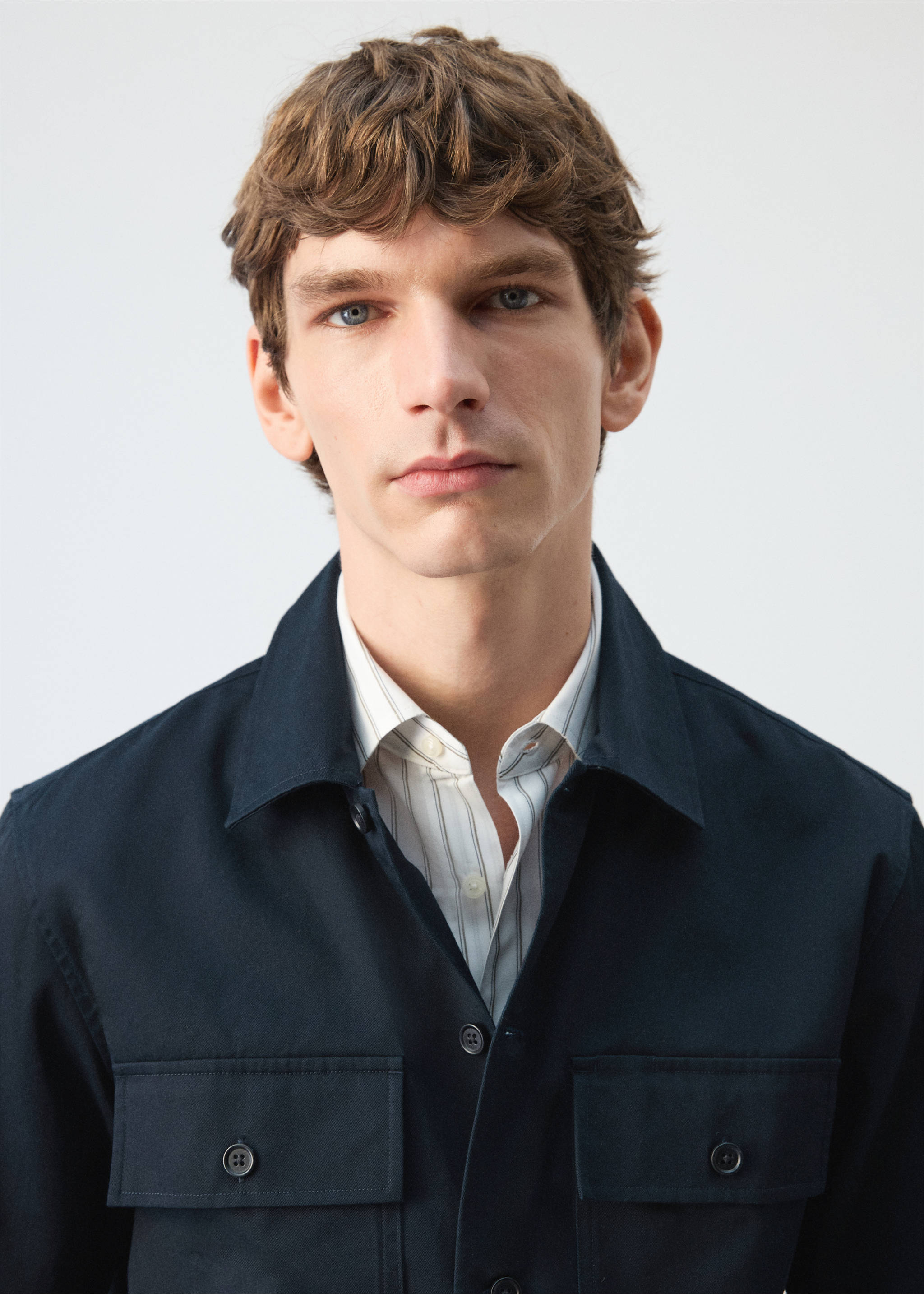 قميص كبير الحجم بجيوب 100٪ قطني - تفاصيل المنتج 1, كحلي غامق. Ref: 27064423-00.