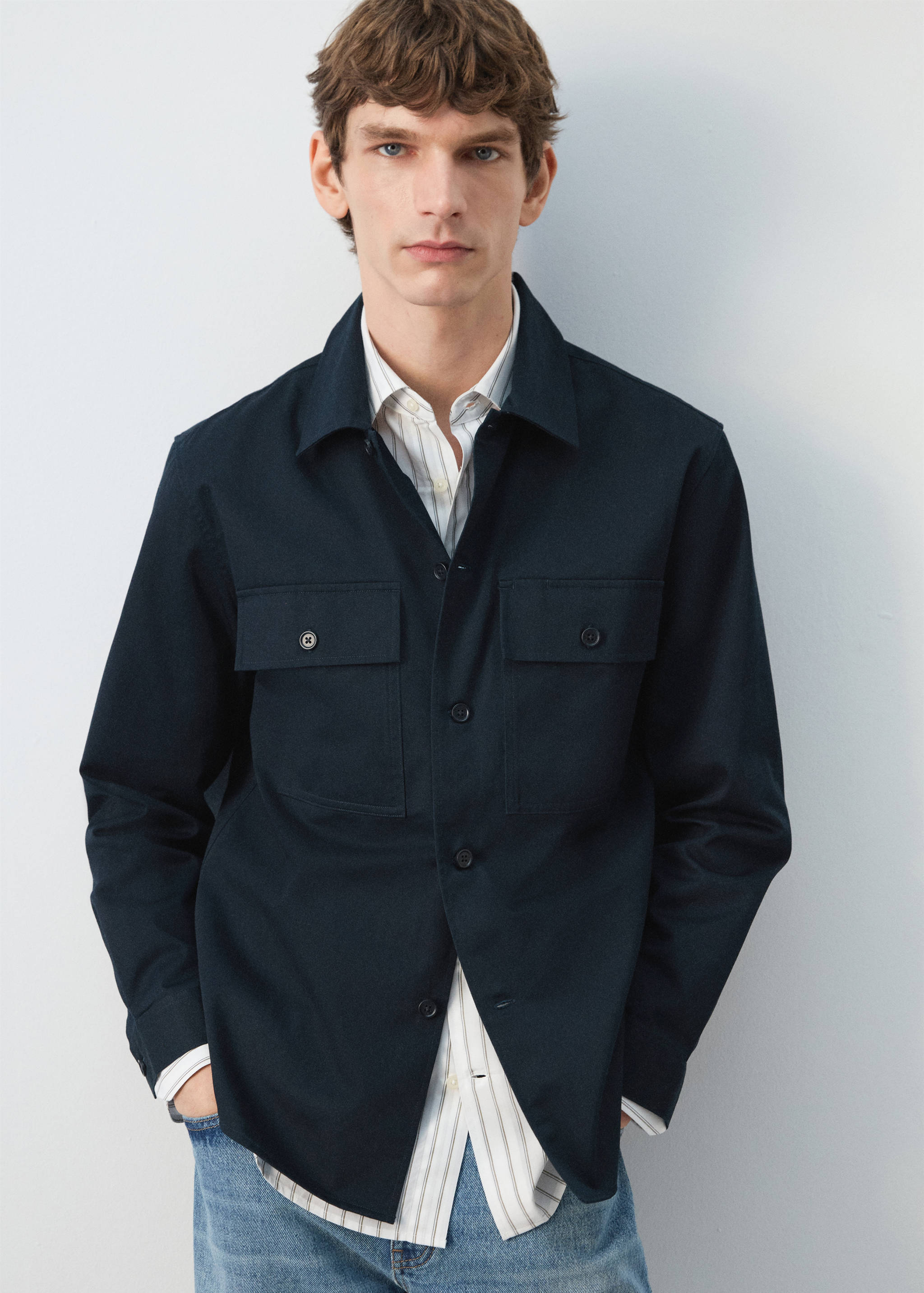 قميص كبير الحجم بجيوب 100٪ قطني - تفاصيل المنتج 6