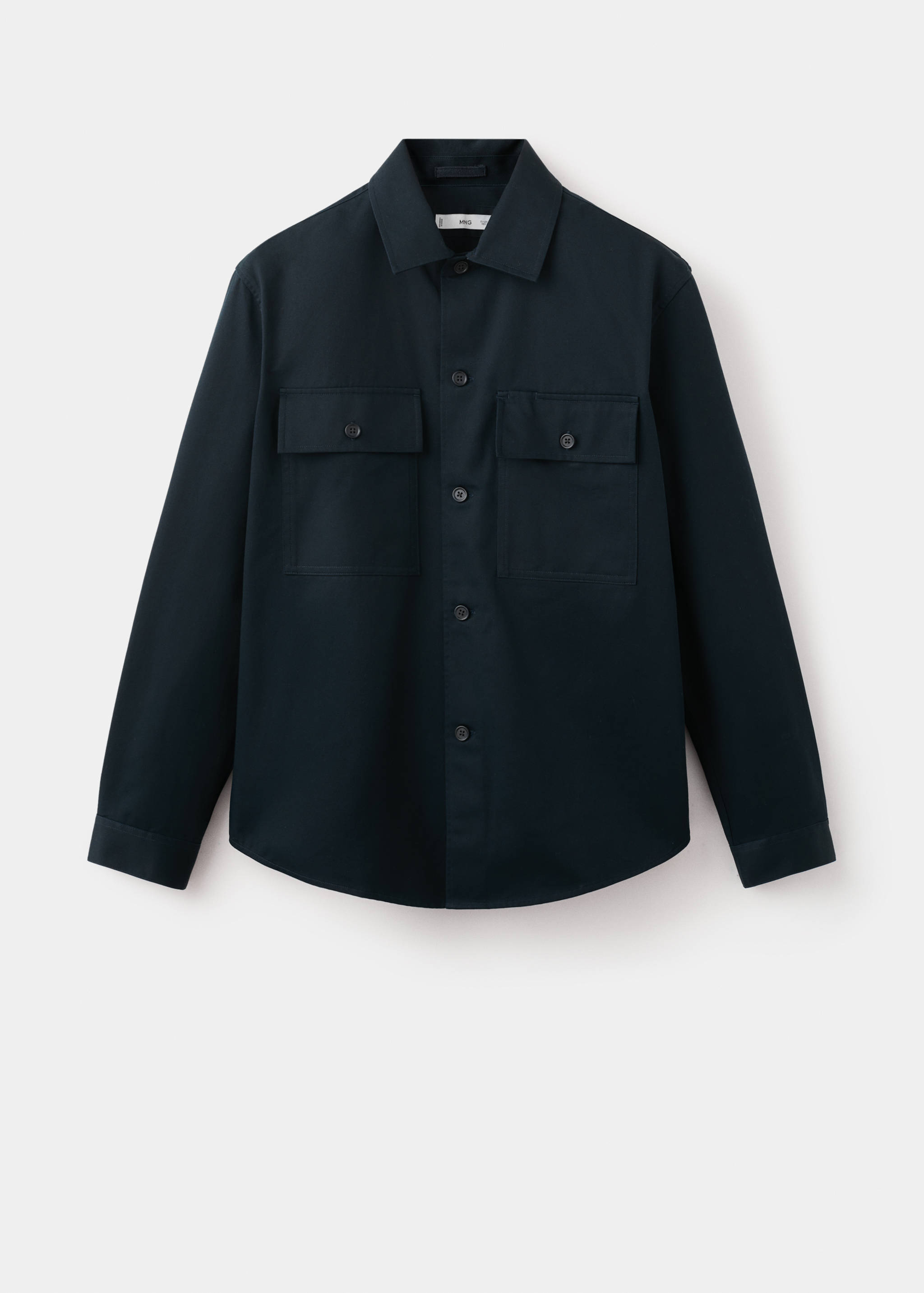 قميص كبير الحجم بجيوب 100٪ قطني - منتج دون نموذج