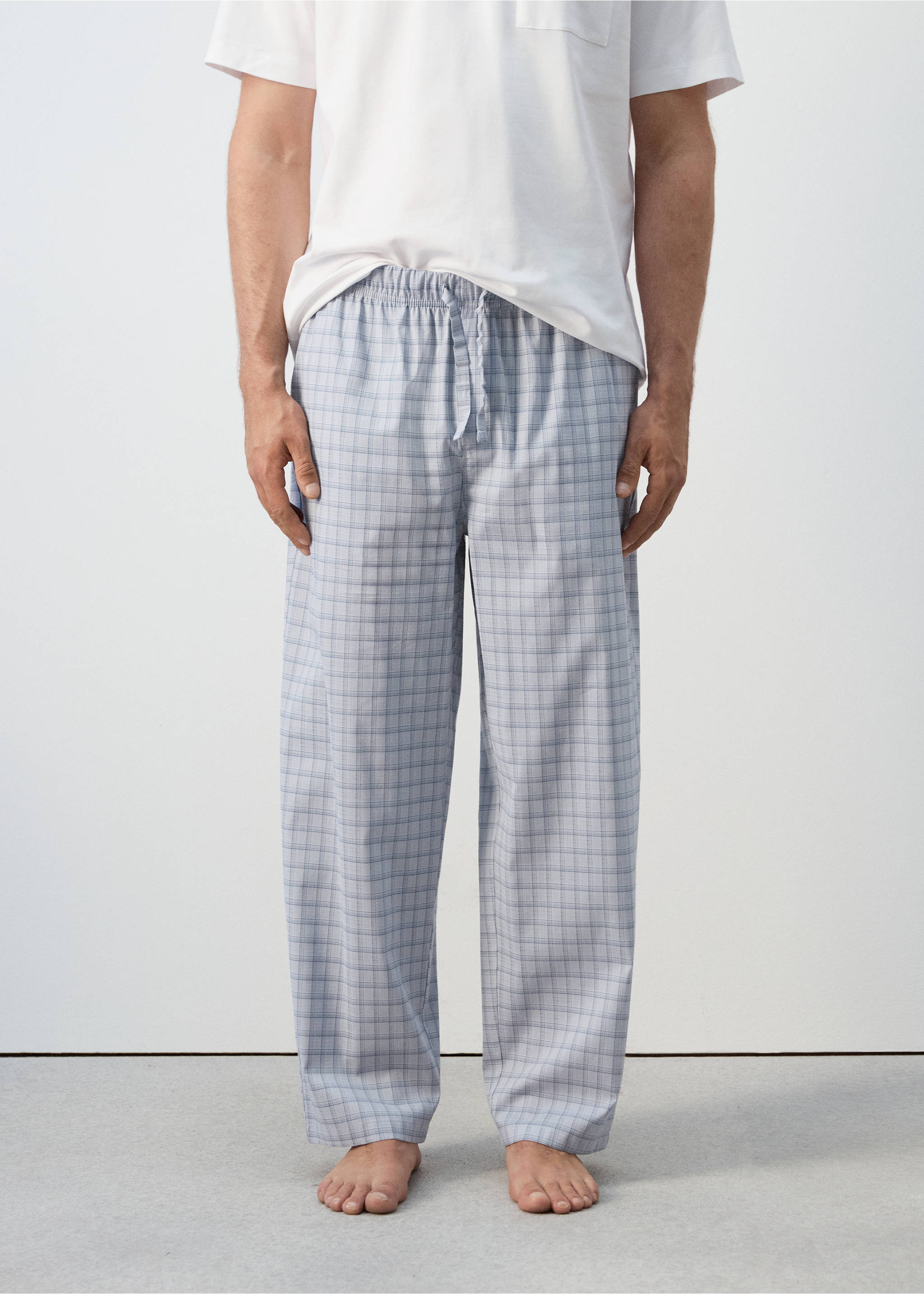 Pack pijama combinado cuadros - Detalle del artículo 2, Azul. Ref: 27064424-00.