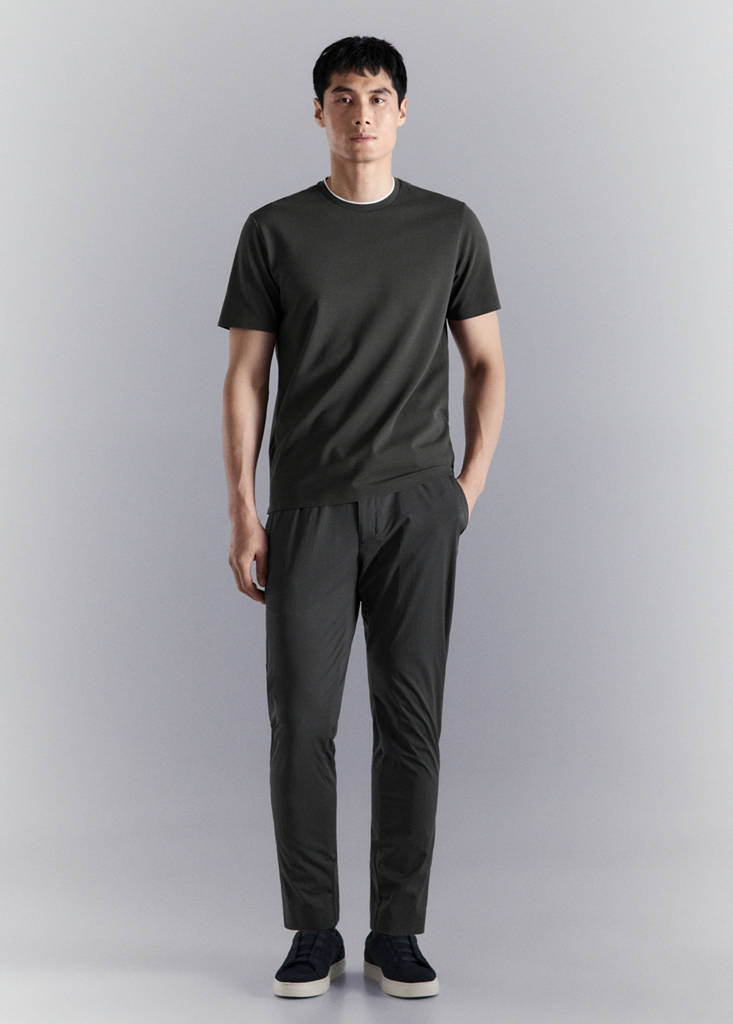 Slim fit comfort stretch Coolmax ® T-shirt — Dark Grey