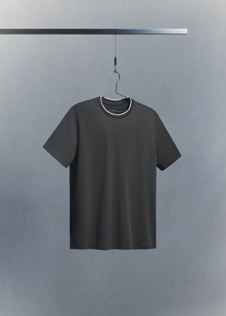 Slim fit comfort stretch Coolmax ® T-shirt — Dark Grey