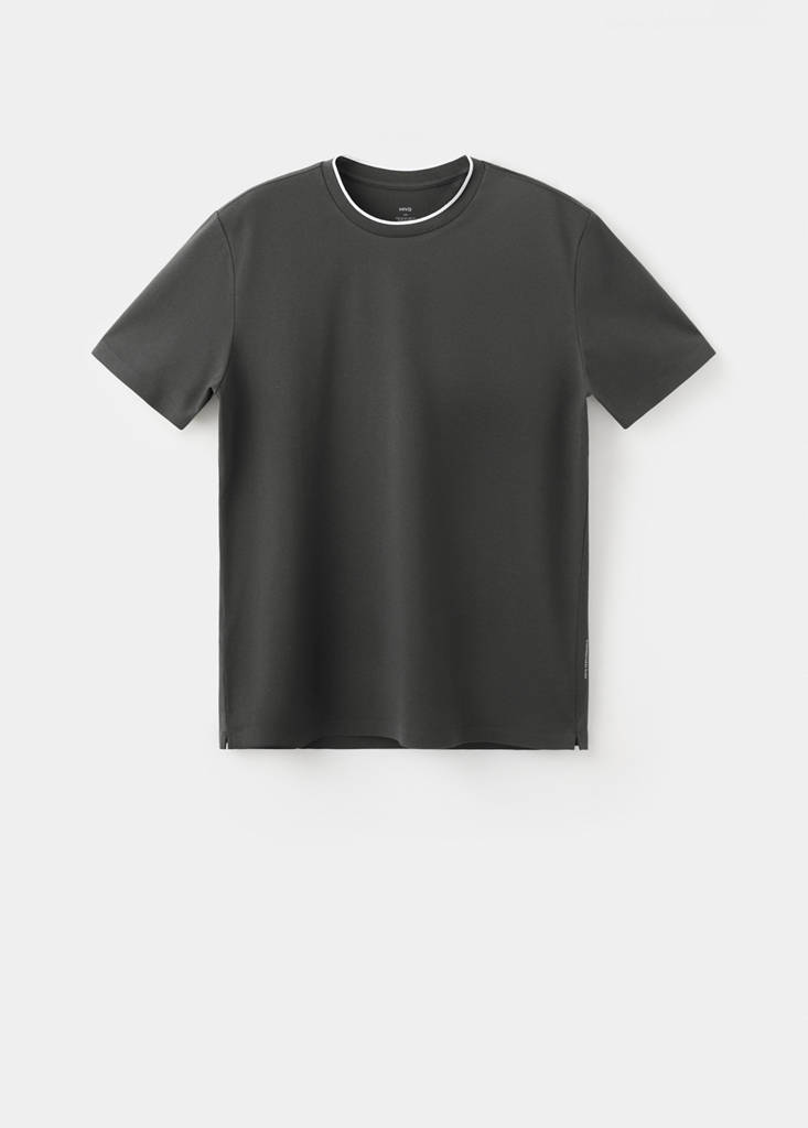 Slim fit comfort stretch Coolmax ® T-shirt — Dark Grey