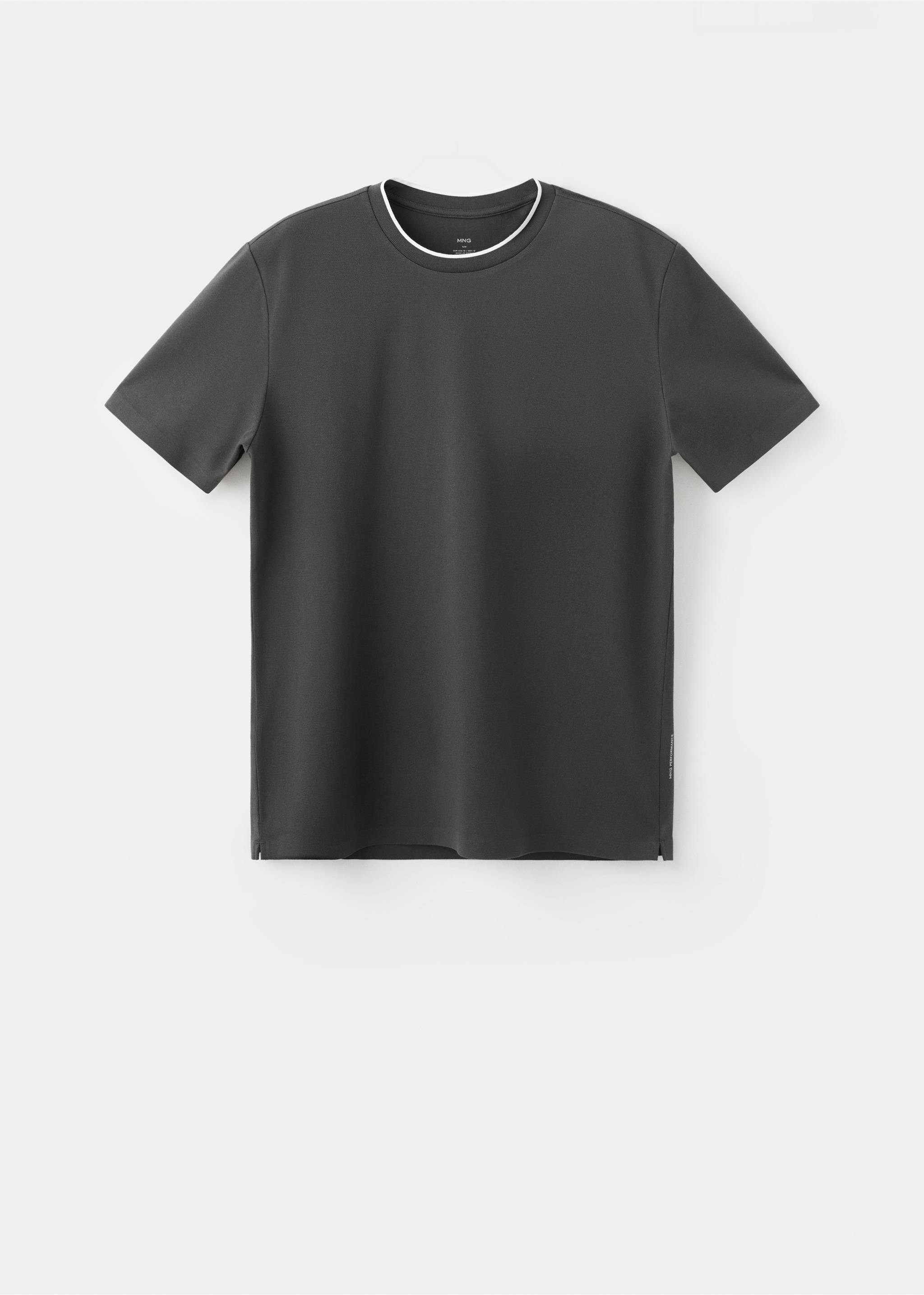 Slim fit comfort stretch Coolmax ® T-shirt - Article without model, Dark Grey. Ref: 27064425-00.