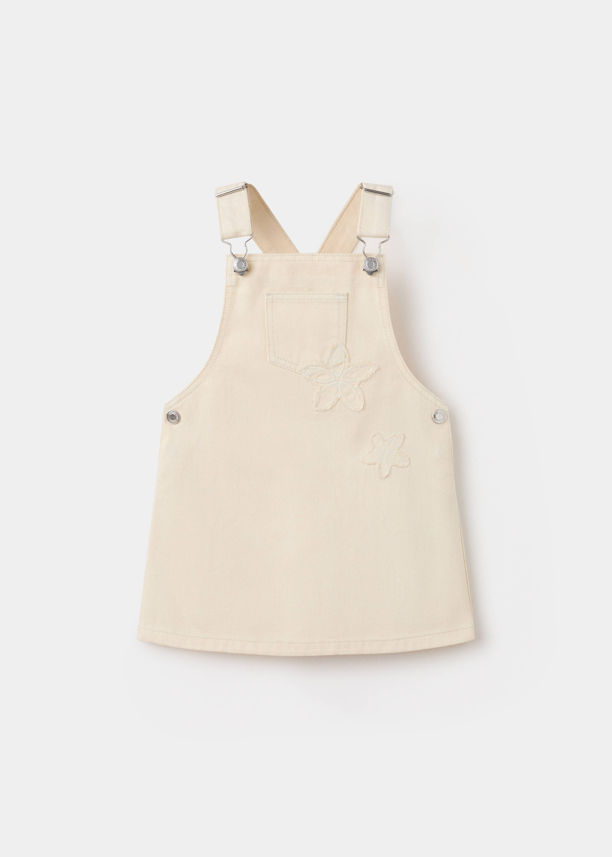 Embroidered floral pinafore dress - Article without model