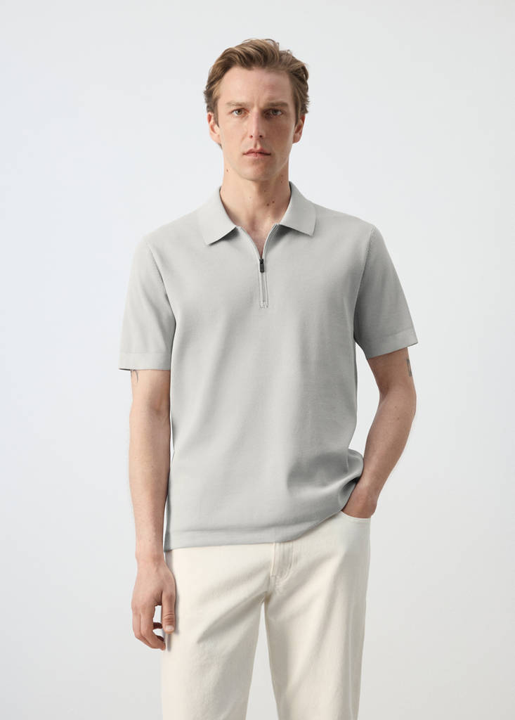 Polo comfort stretch cremallera