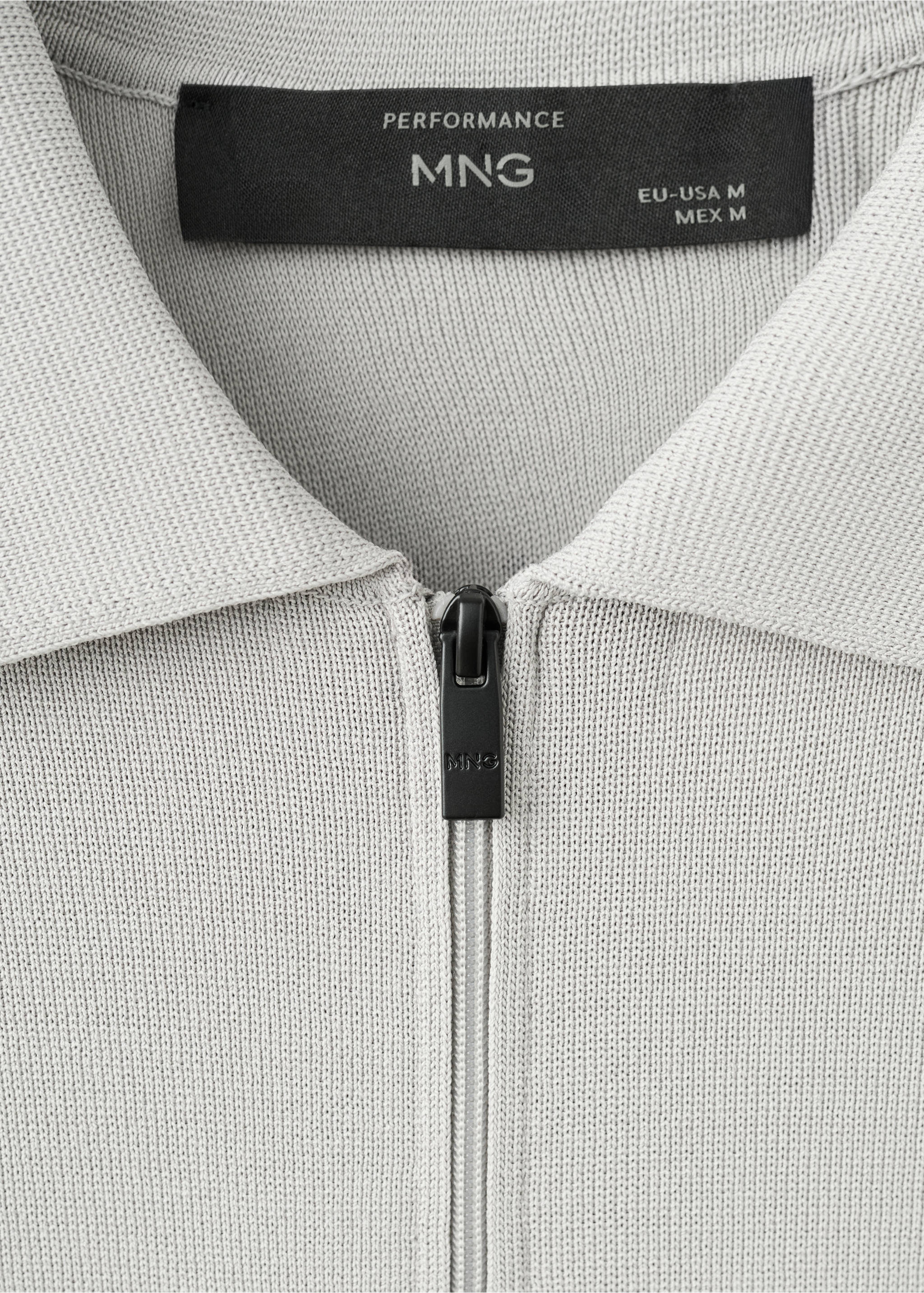 Polo comfort stretch cremallera - Detalle del artículo 8, Gris hielo. Ref: 27064428-00.