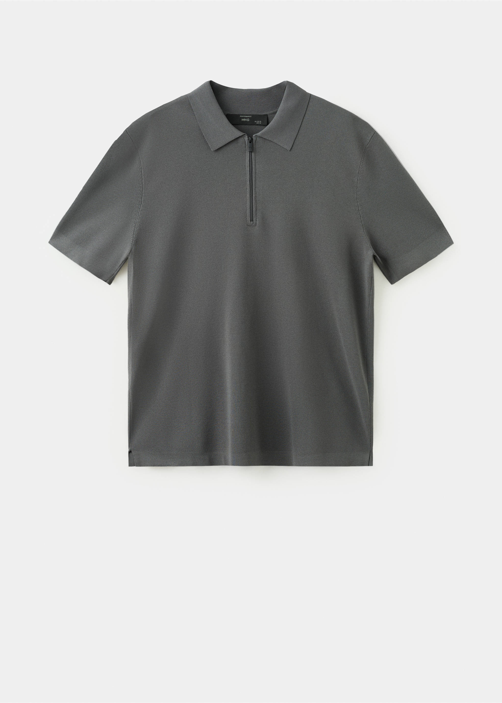 Polo confort stretch cremallera - Article sense model, Gris fosc. Ref: 27064428-00.