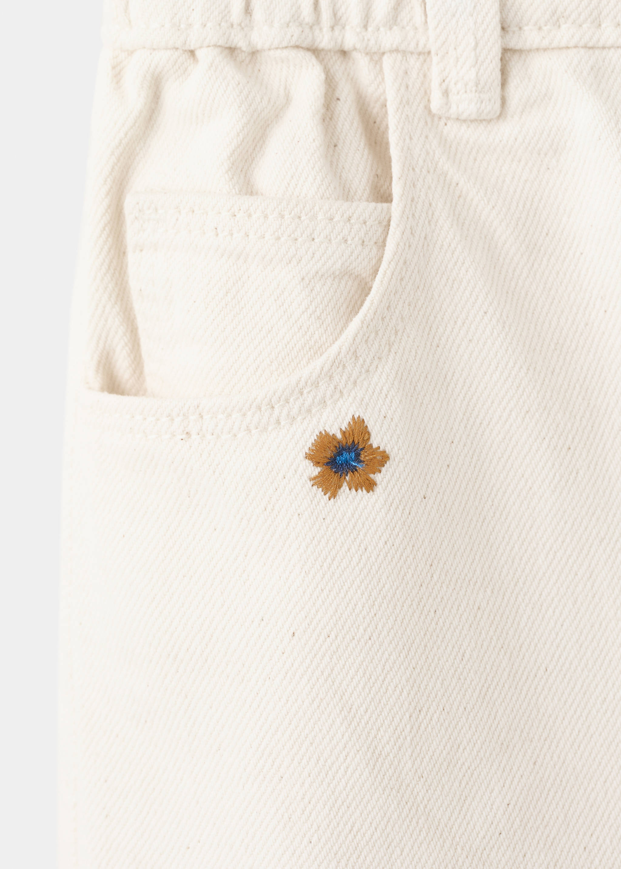 Embroidered floral balloon jeans - Details of the article 8