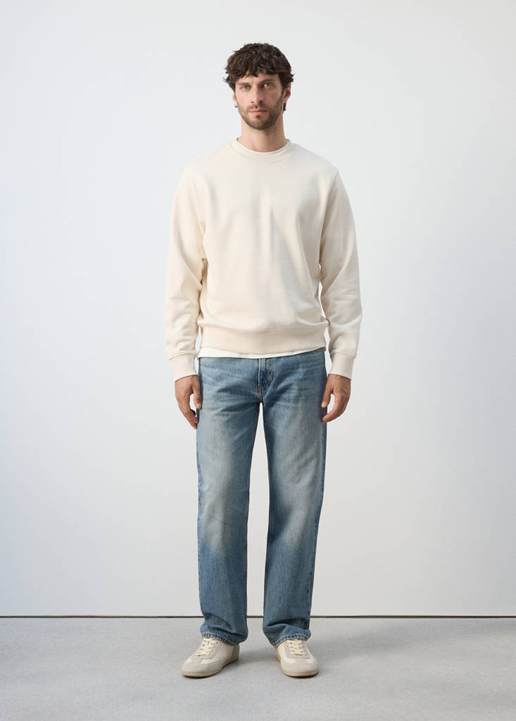 Lightweight 100% cotton sweatshirt — Ecru