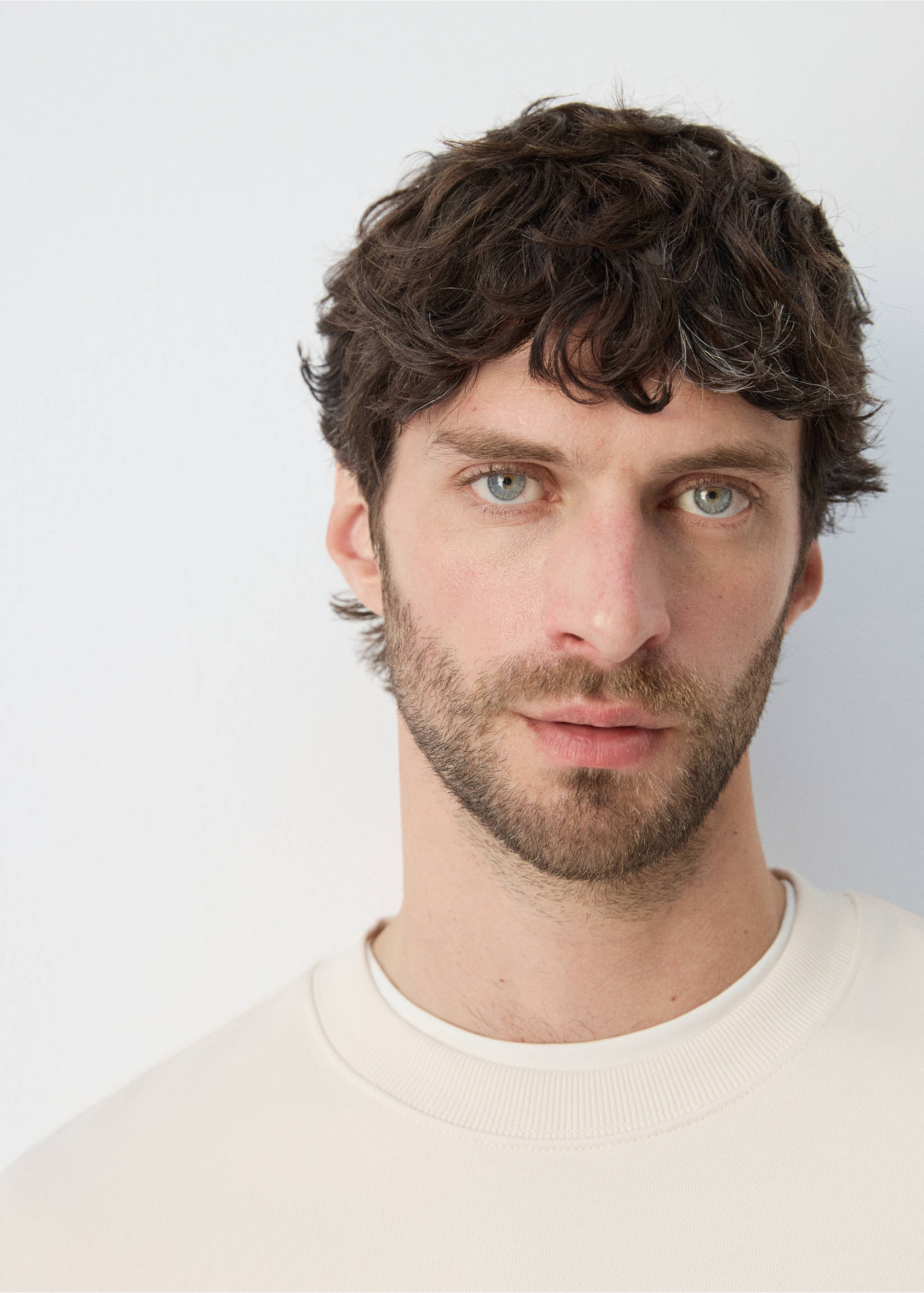 Lett sweatshirt i 100% bomull - Artikkeldetalj 1, Ecru. Ref: 27064430-00.