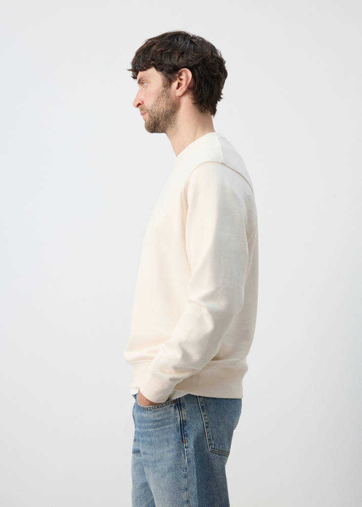 Lightweight 100% cotton sweatshirt — Ecru