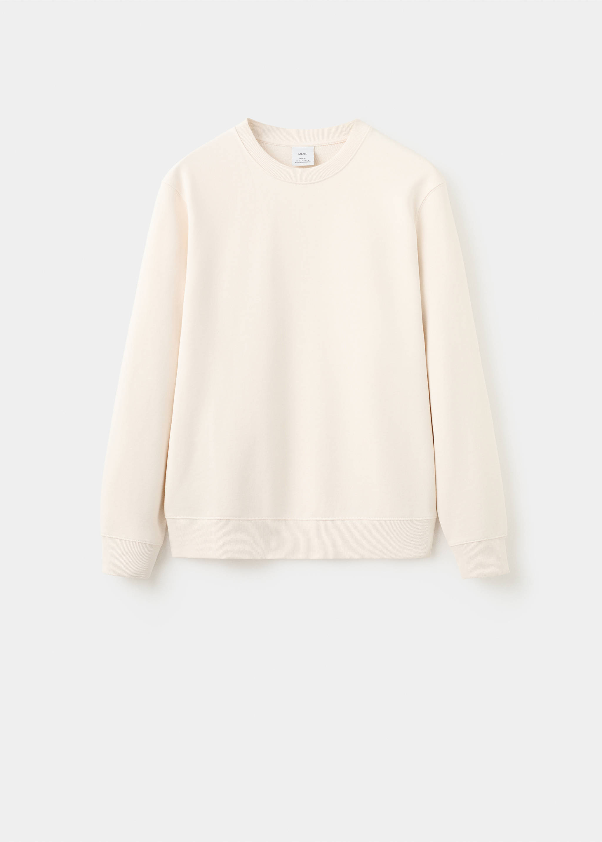 Lett sweatshirt i 100% bomull - Artikkel uten modell, Ecru. Ref: 27064430-00.