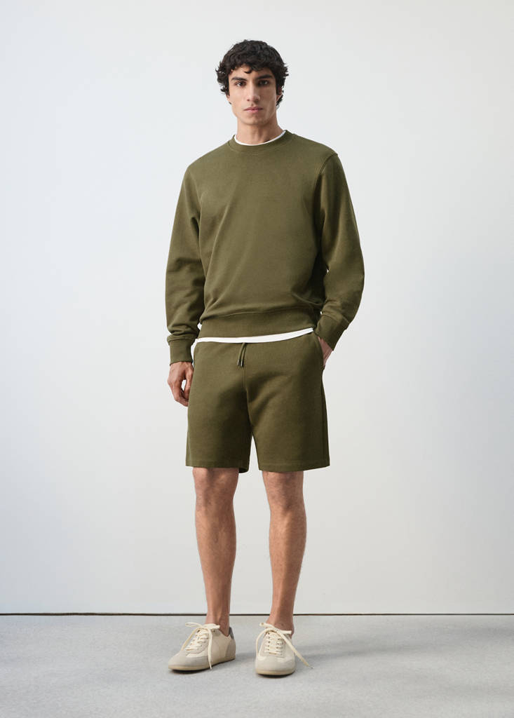 Lightweight 100% cotton sweatshirt — Dark Green