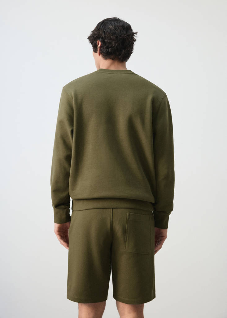 Lightweight 100% cotton sweatshirt — Dark Green