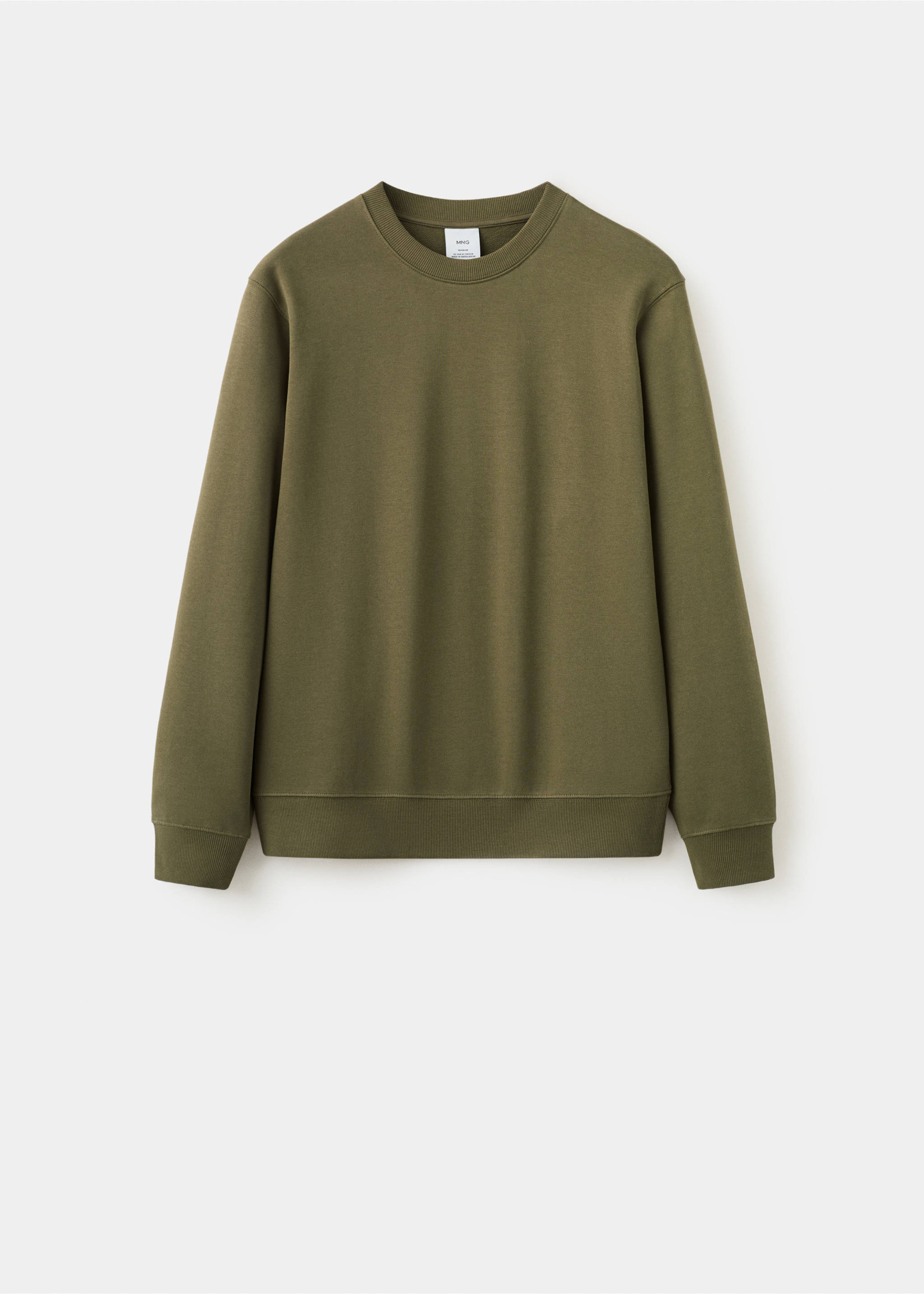 Lightweight 100% cotton sweatshirt - Article without model, Dark Green. Ref: 27064430-00.