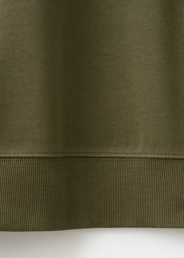 Lightweight 100% cotton sweatshirt — Dark Green