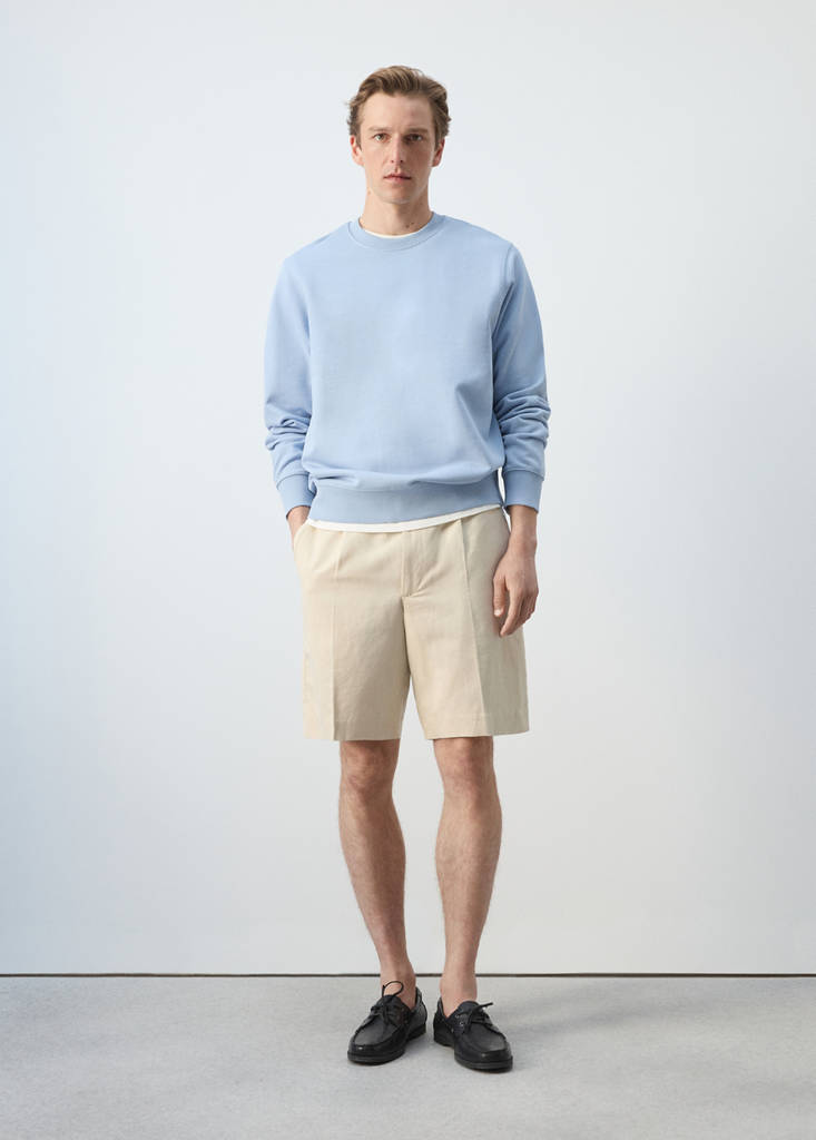 Lightweight 100% cotton sweatshirt — Sky Blue