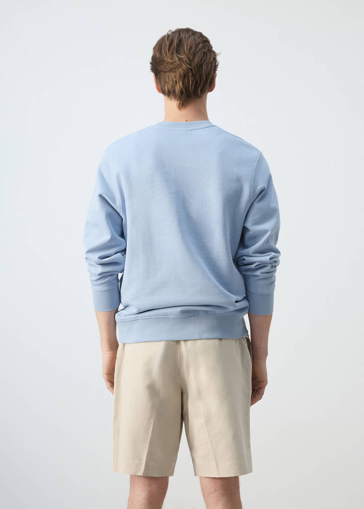 Lightweight 100% cotton sweatshirt — Sky Blue