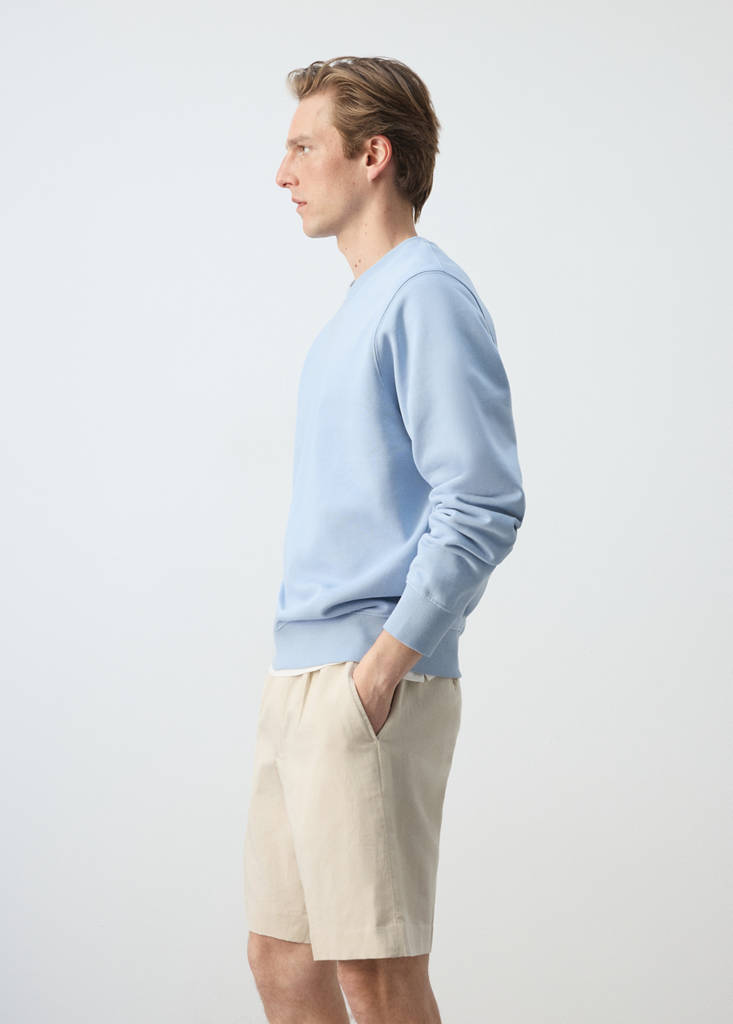 Lightweight 100% cotton sweatshirt — Sky Blue