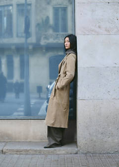 Long suede trench with belt — Medium Brown 4