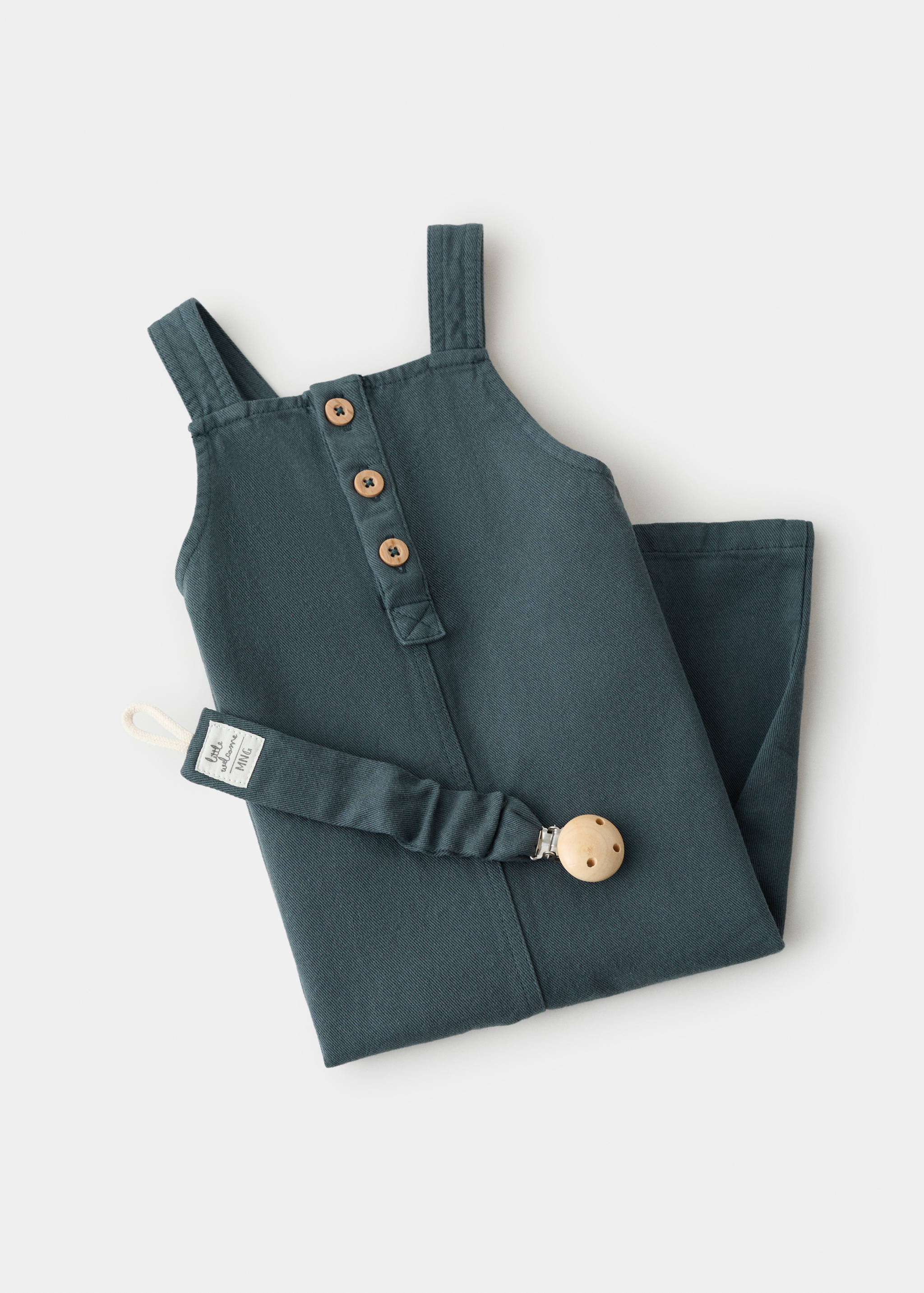 Long cotton dungarees - Details of the article 8