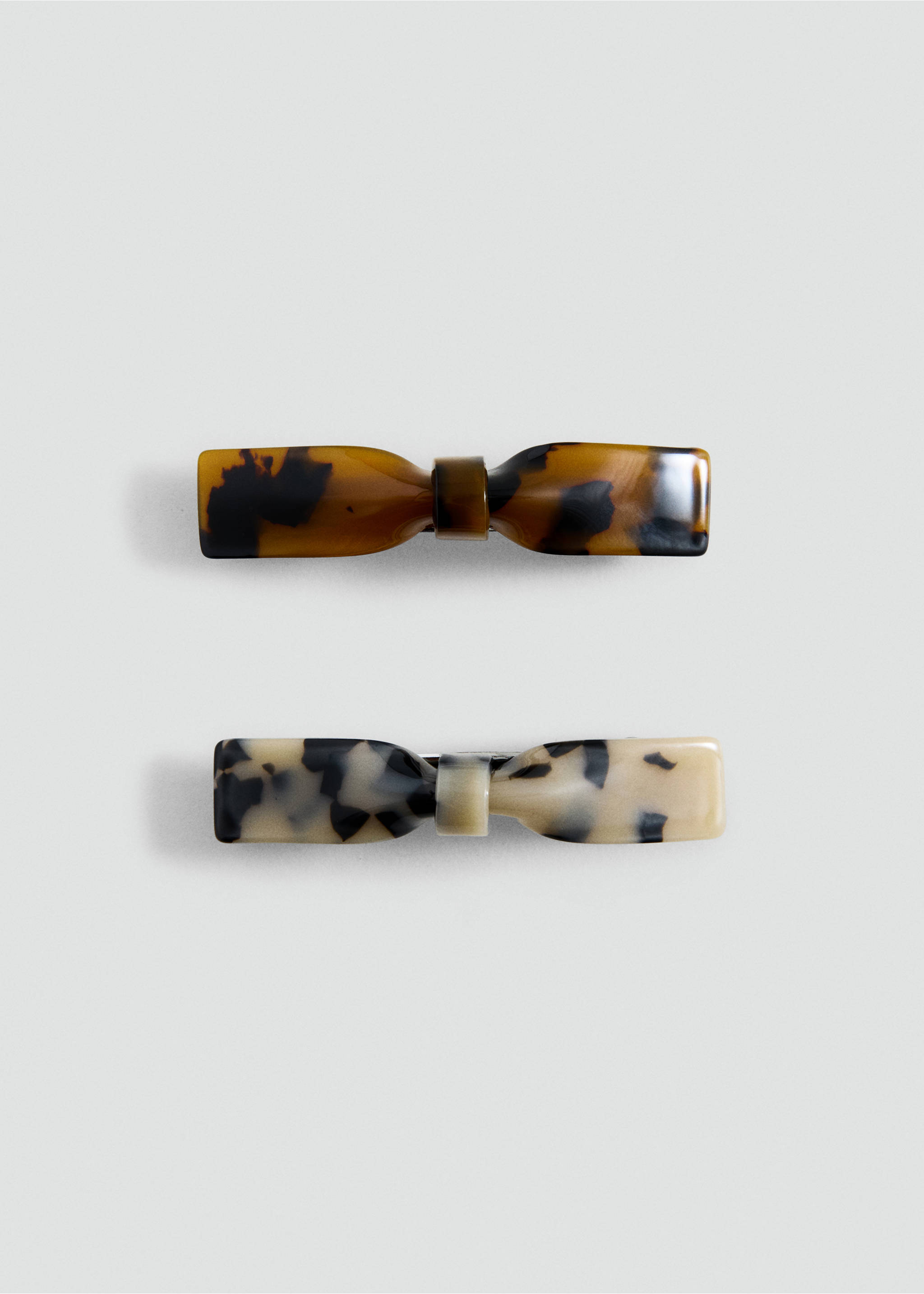 Set of bow hair clips - Article without model, Brown. Ref: 27064437-00.
