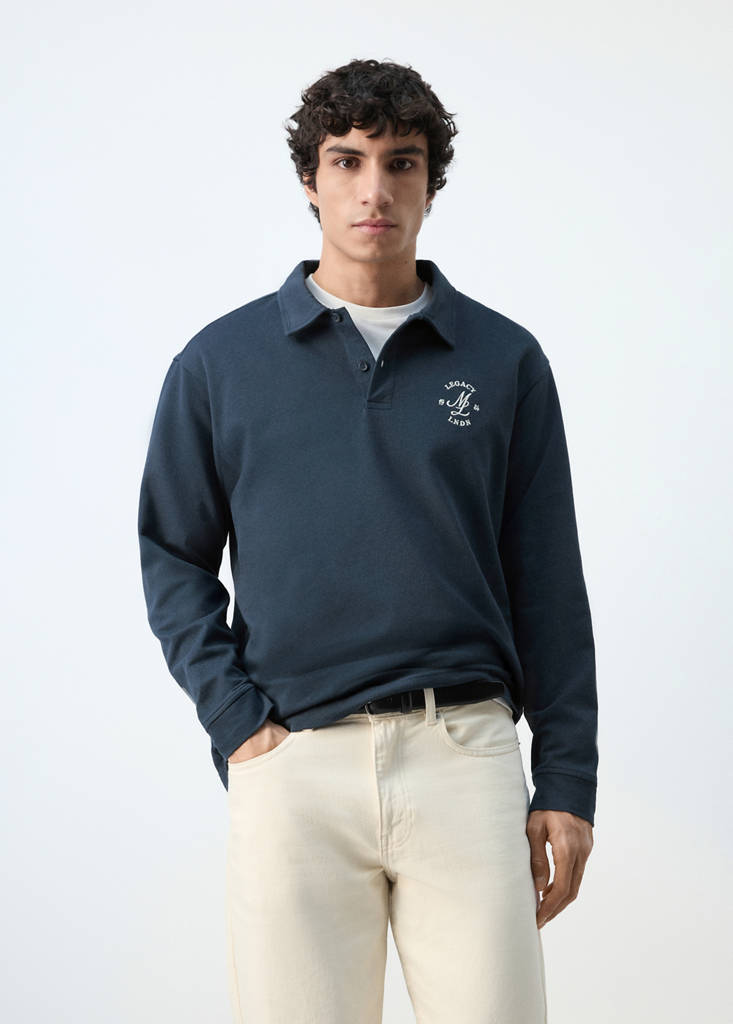 Polo 100% algodón bordado gráfico