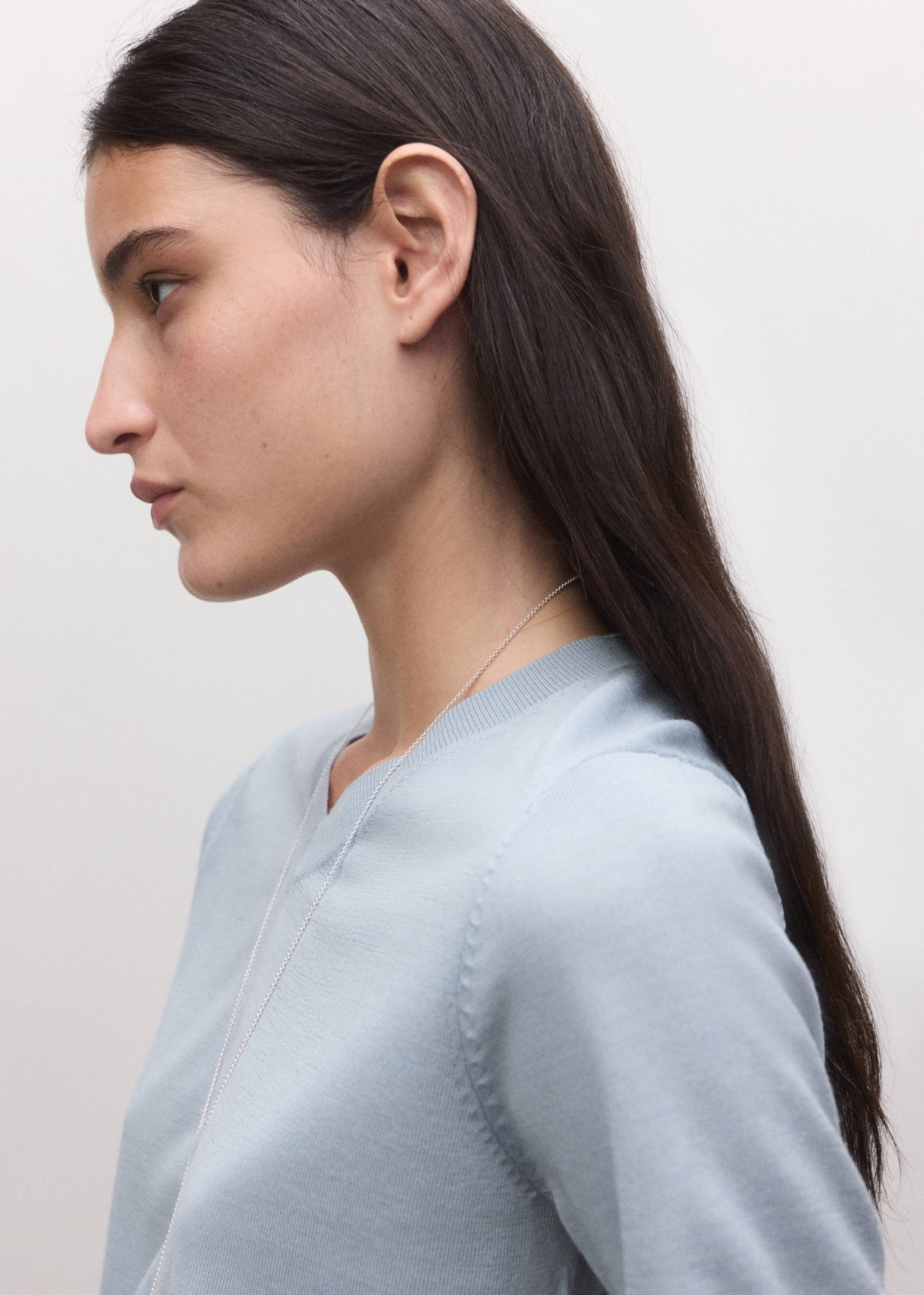 100% wool short-sleeved sweater - Details of the article 1