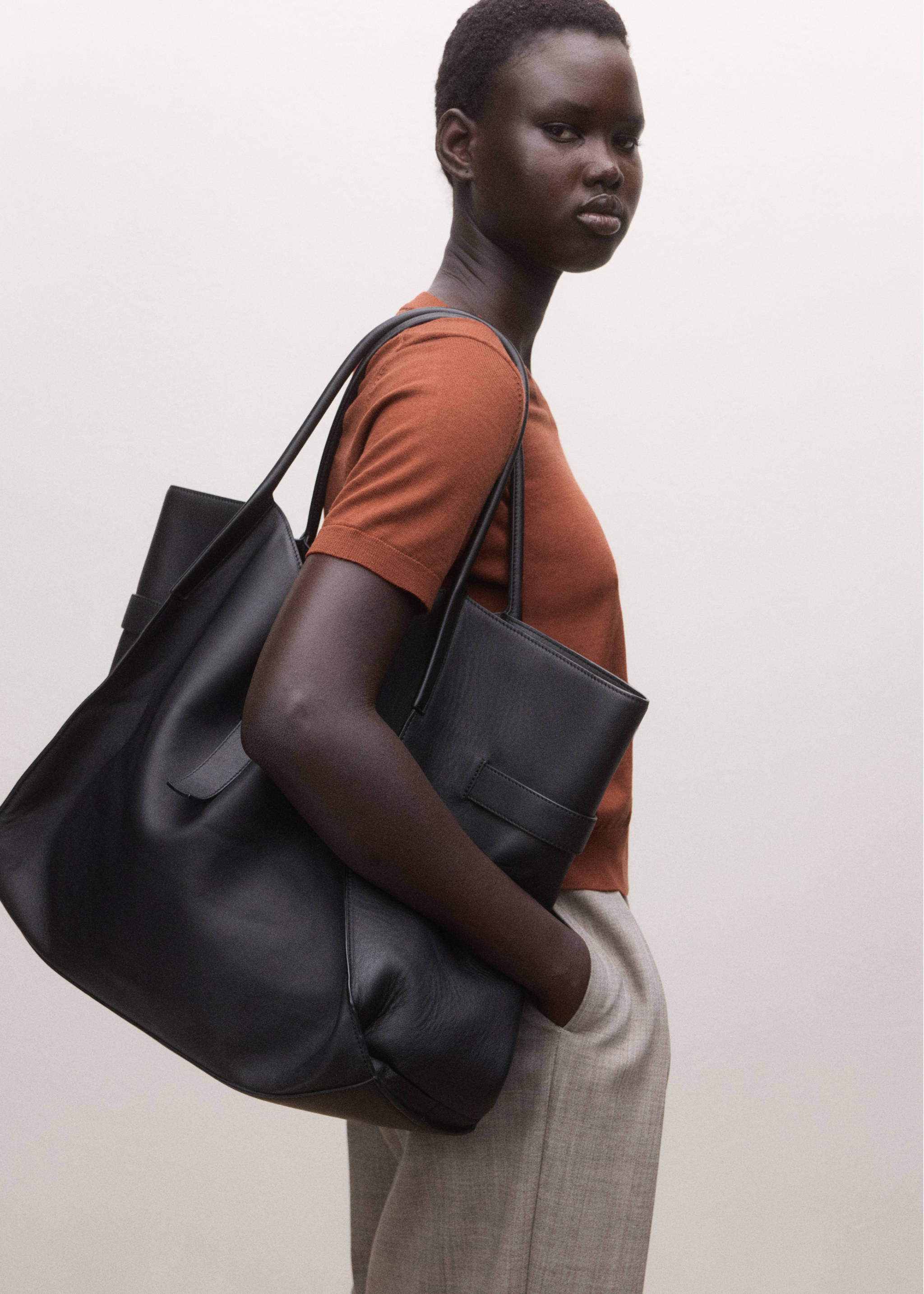 100% wool short-sleeved sweater - Medium plane, Russet. Ref: 27064440-00.