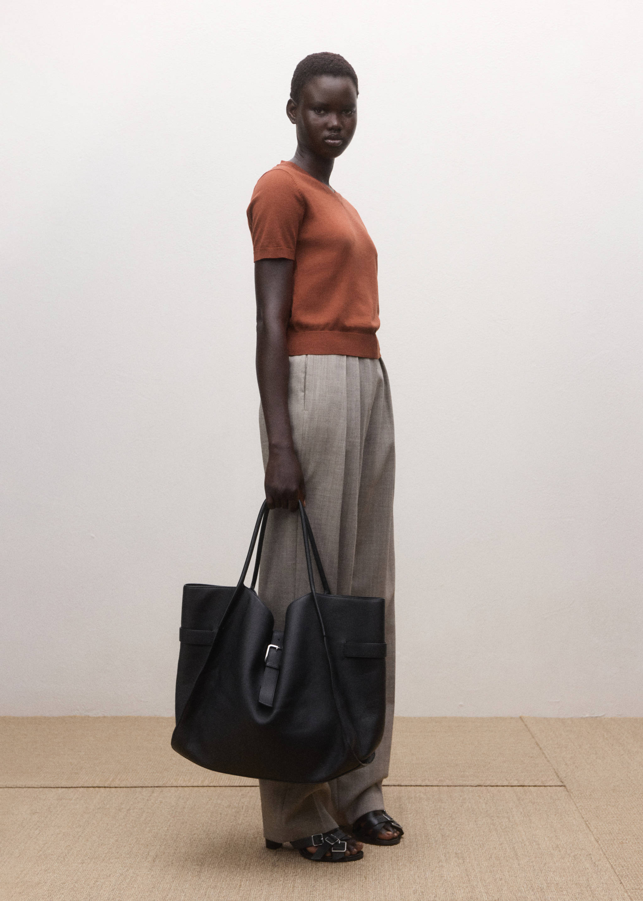 100% wool short-sleeved sweater - Details of the article 2