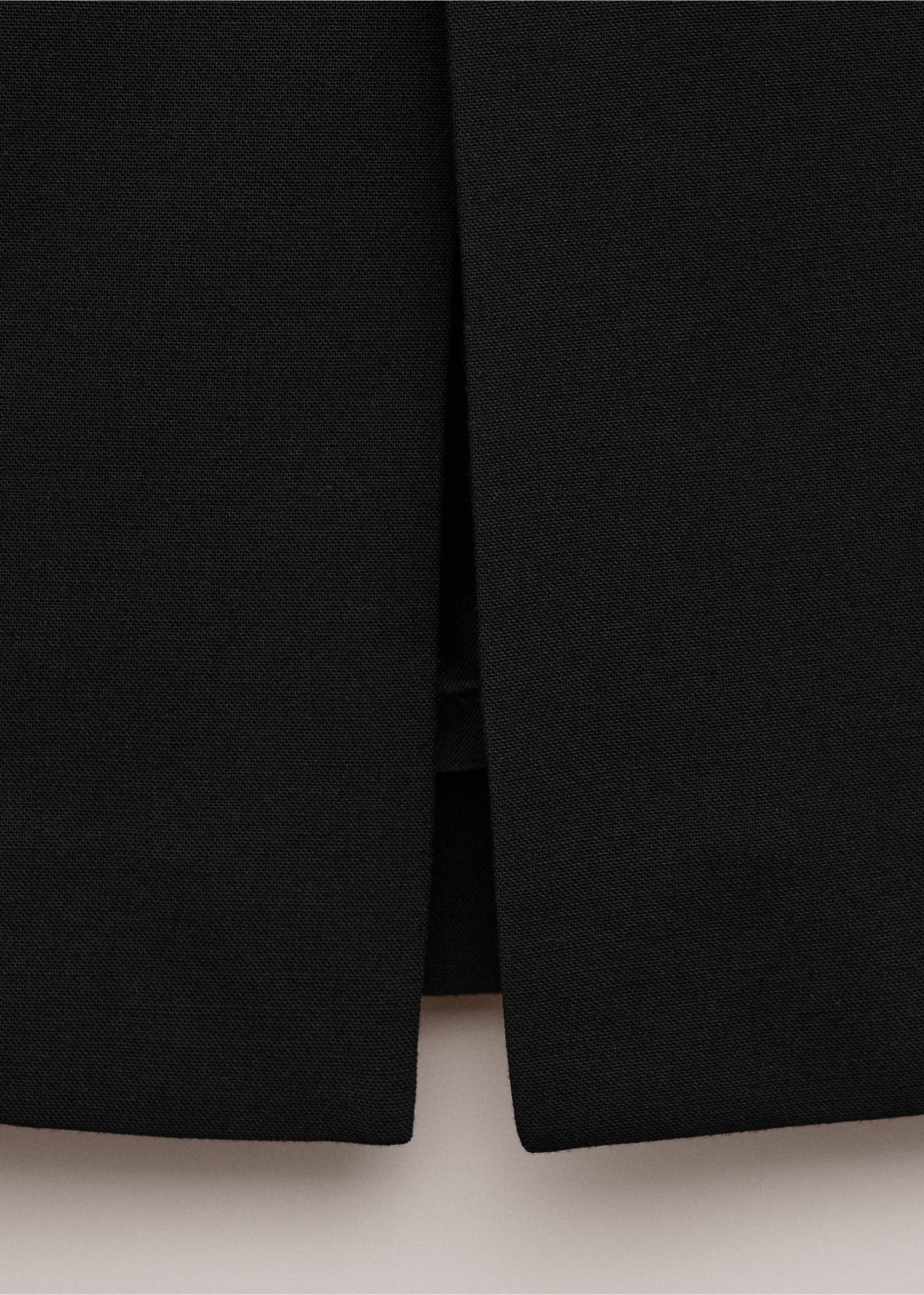 Midiskjørt i ullblanding - Artikkeldetalj 0, Svart. Ref: 27064445-00.