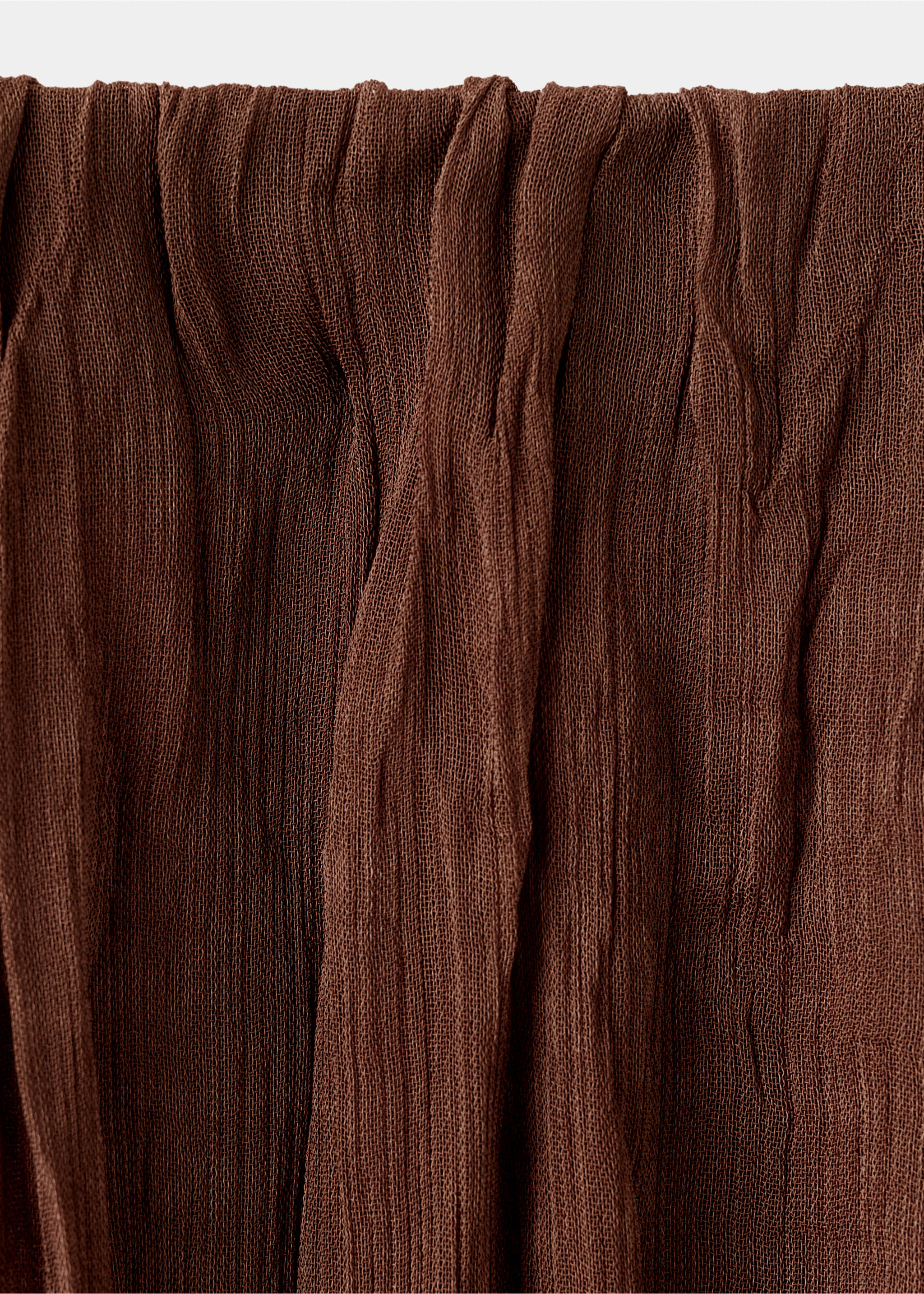 Ruffled chiffon skirt - Details of the article 0, Brown. Ref: 27064446-00.