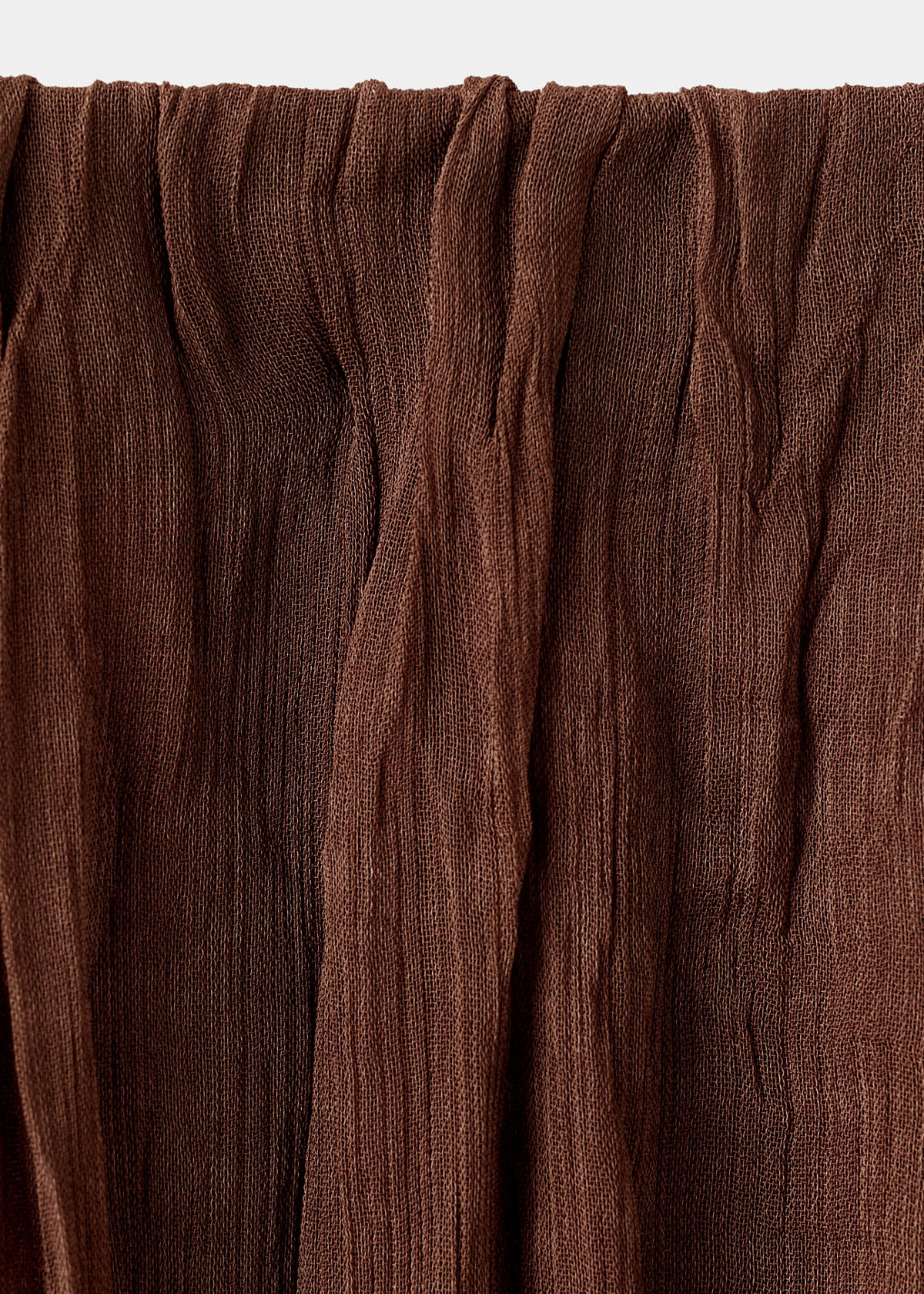 Ruffled chiffon skirt — Brown