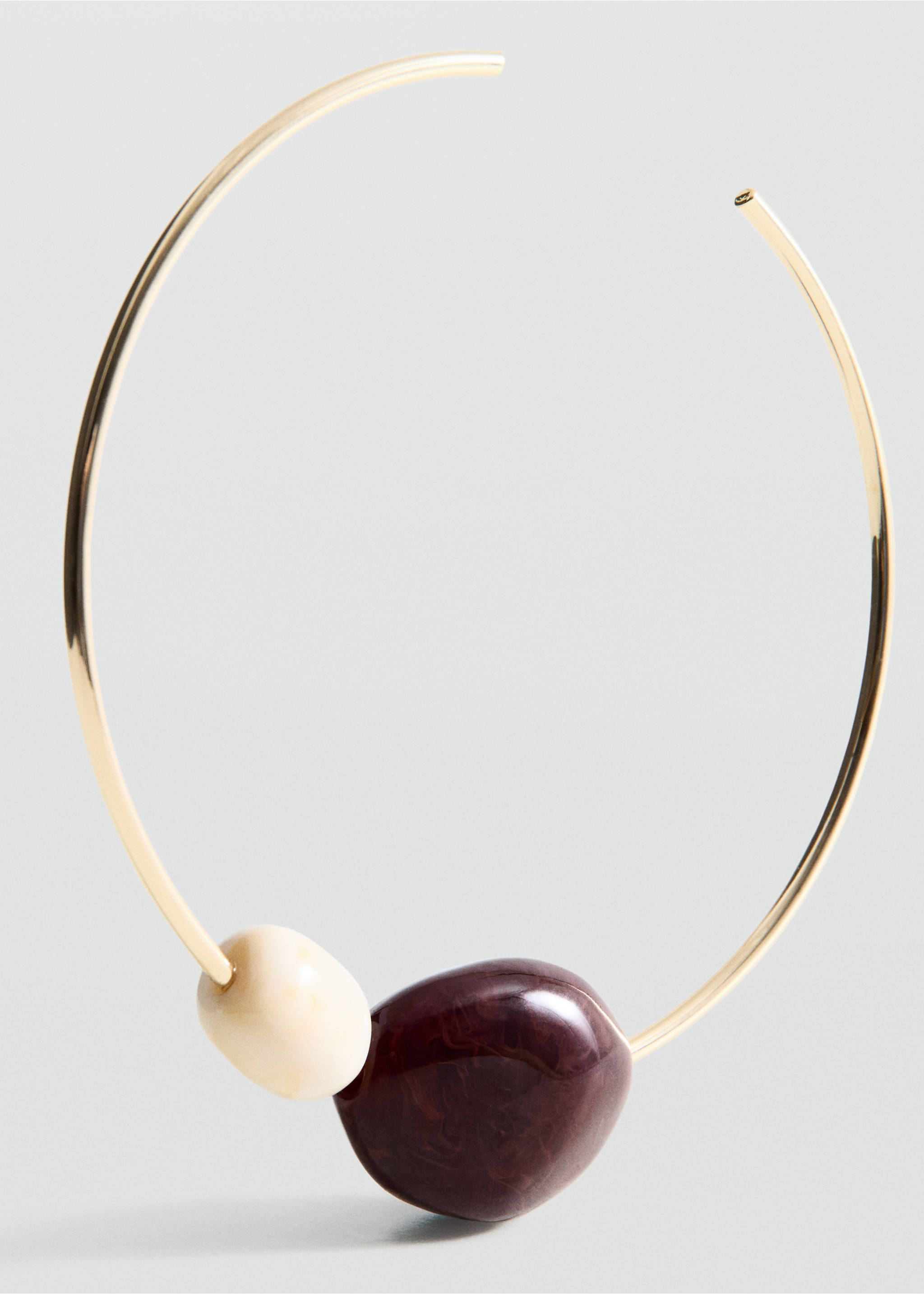 Stelt halsband med pärlor - Bild av mittparti, Guld. Ref: 27064448-00.