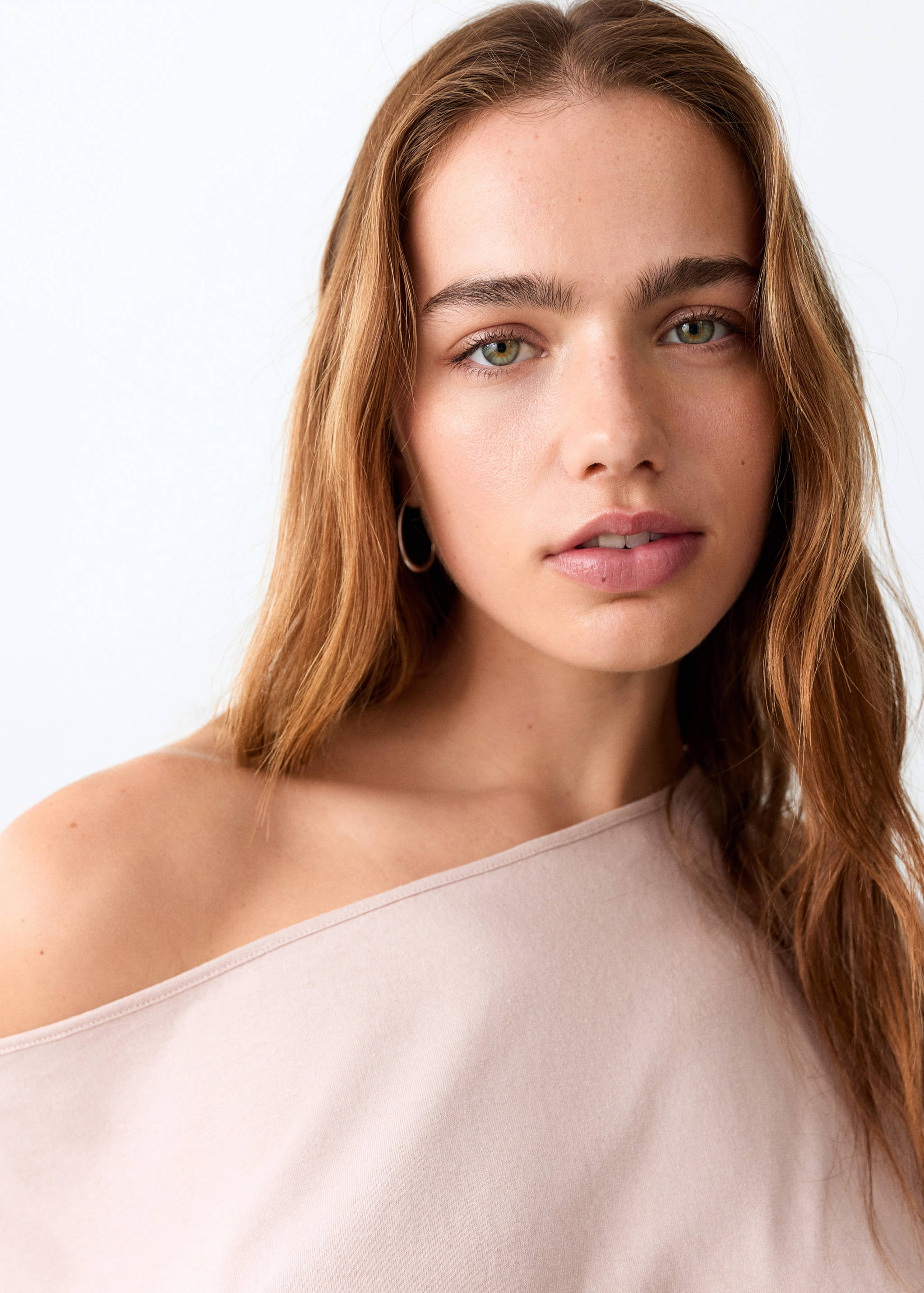 Gerafftes Bootshals-T-Shirt - Detail des Artikels 1