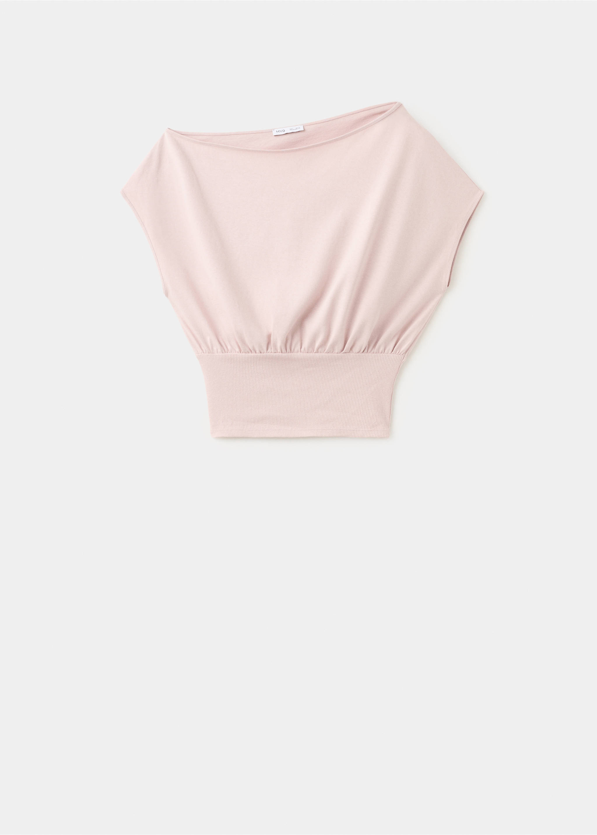 Gathered boat neck top - Article without model, Pink. Ref: 27064450-00.