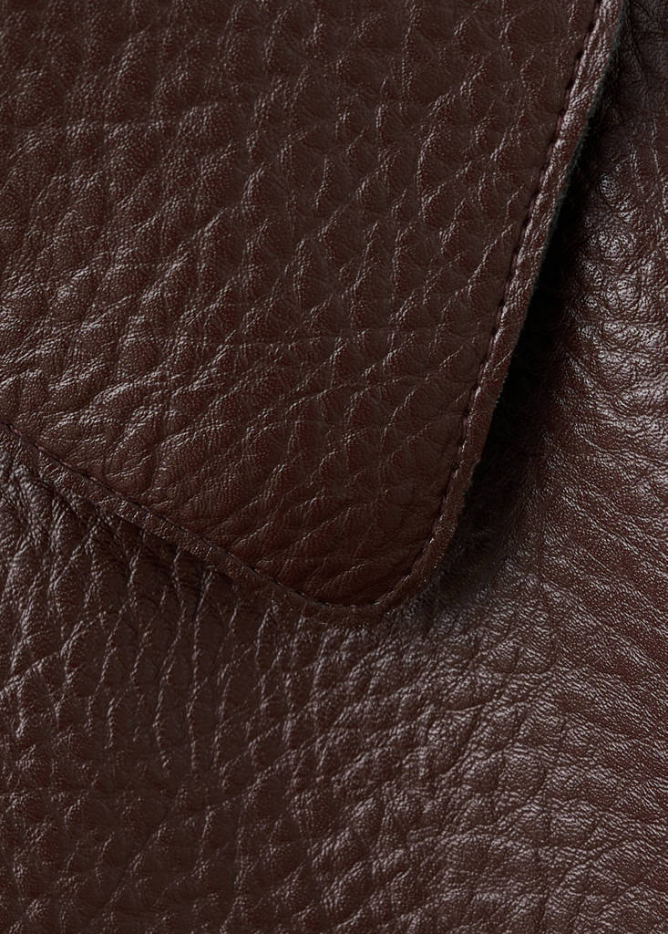 Faux-leather jacket with pockets — Maroon