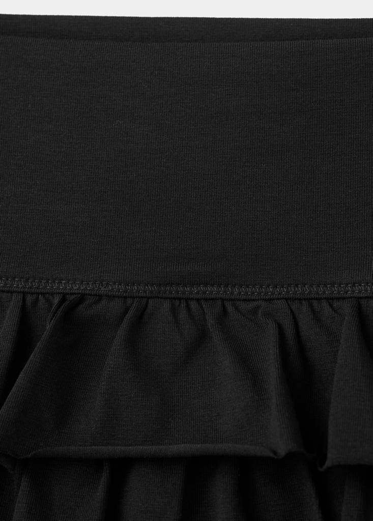 Ruffled short skirt — Black