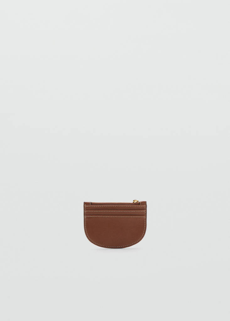 Mini beaded card holder — Leather