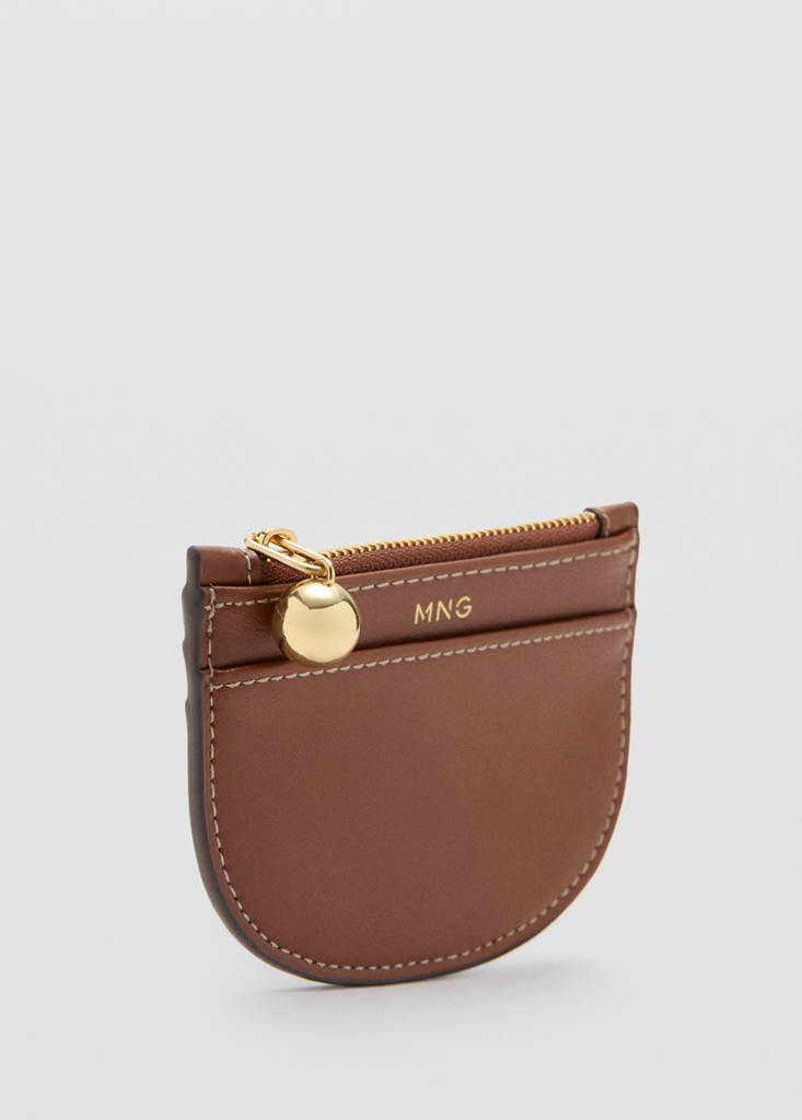 Mini beaded card holder — Leather